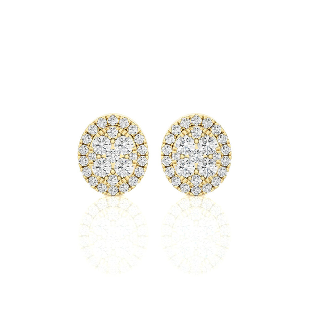 5/8 CTW Moonlight Oval Shaped Stud Earring.