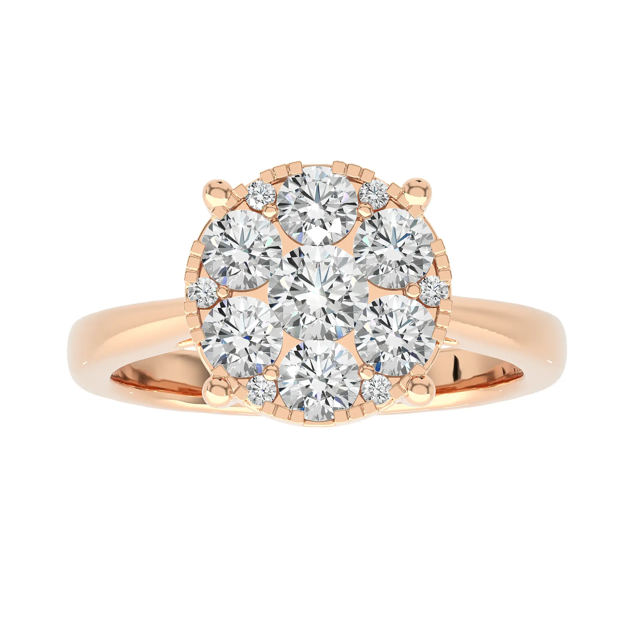 1.00 Ctw Cluster Diamond Ring GH SI (Copy)