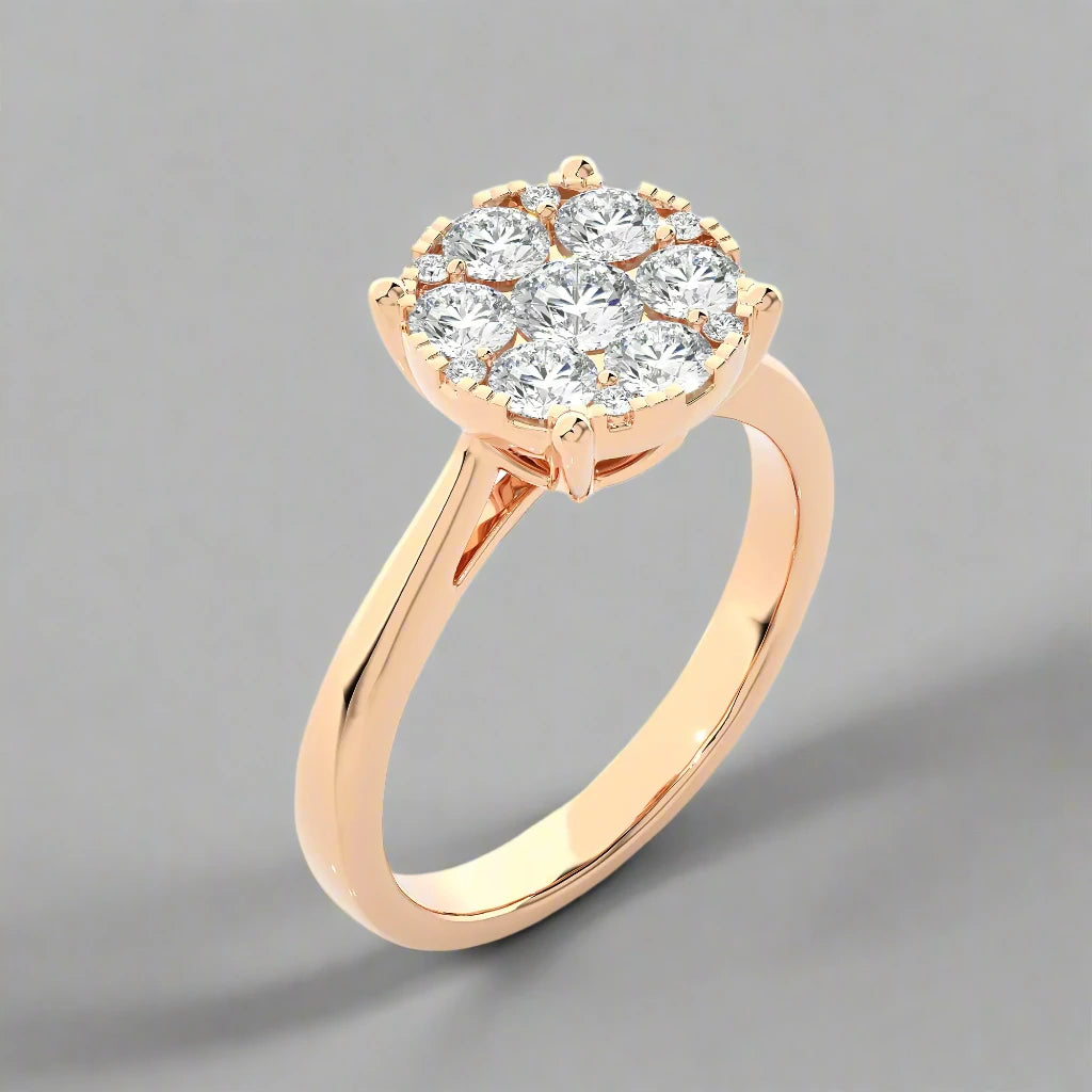 1.00 Ctw Cluster Diamond Ring GH SI (Copy)