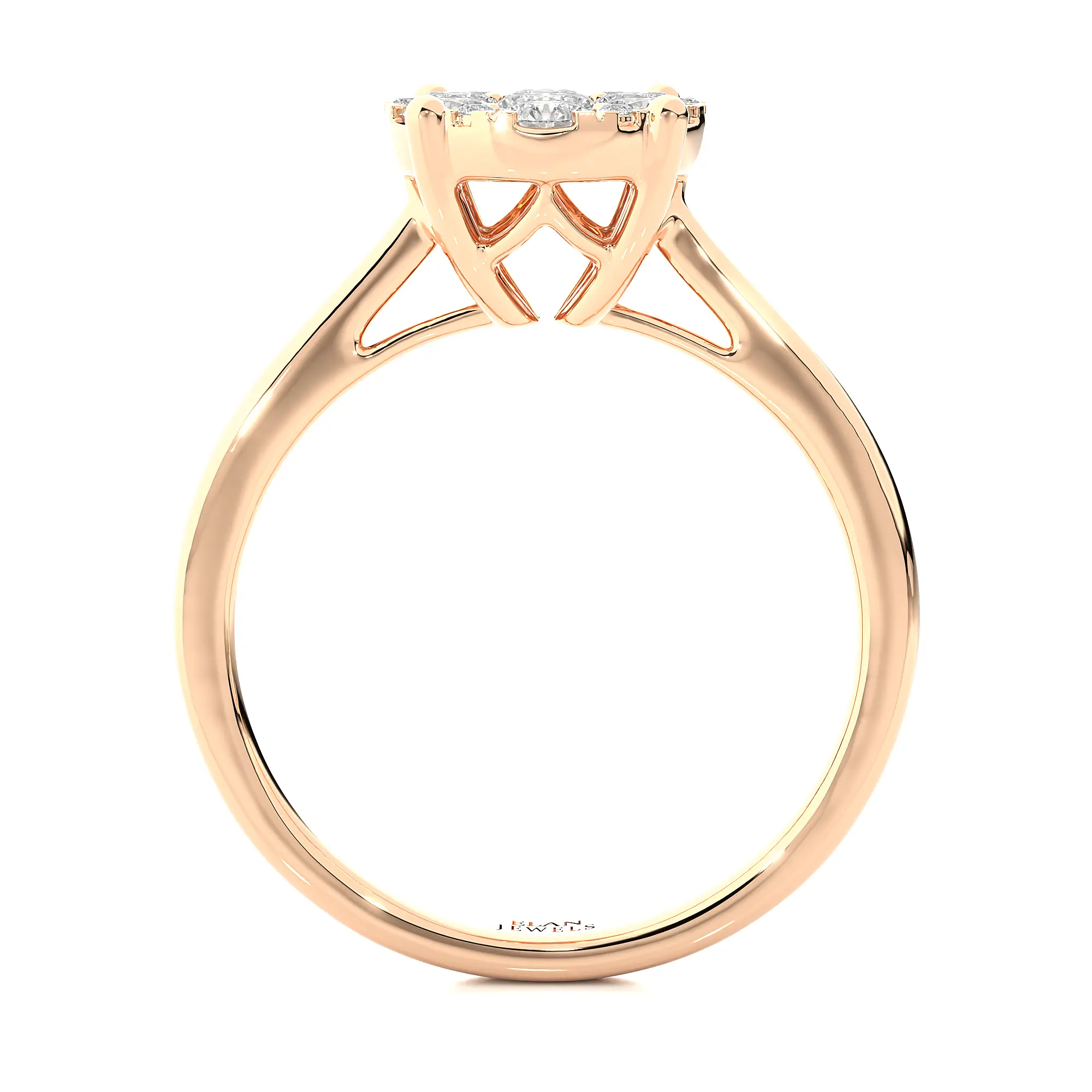 1.00 Ctw Cluster Diamond Ring GH SI (Copy)