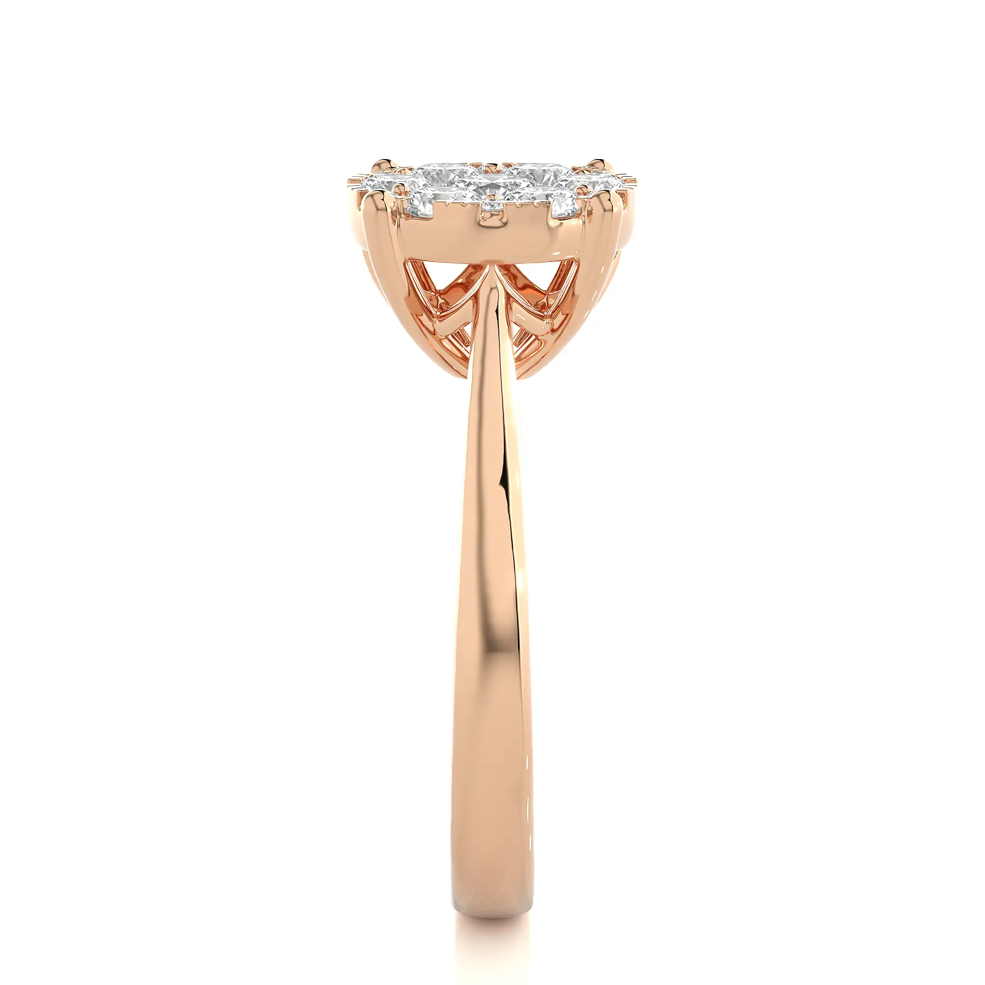 1.00 Ctw Cluster Diamond Ring GH SI (Copy)