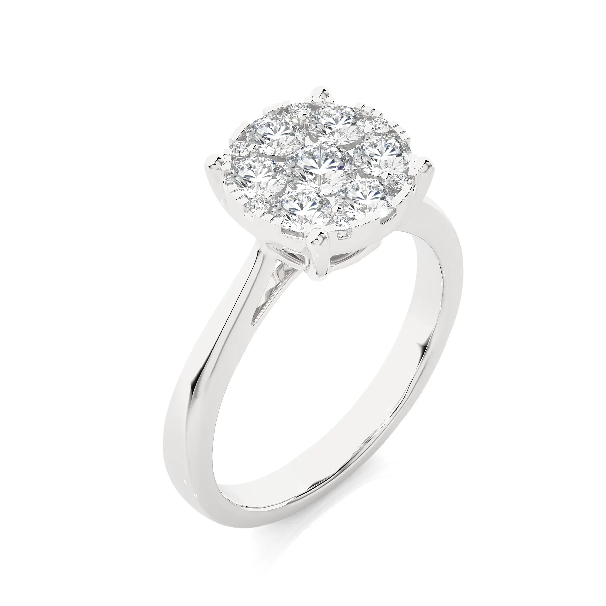 1.00 Ctw Cluster Diamond Ring GH SI (Copy)
