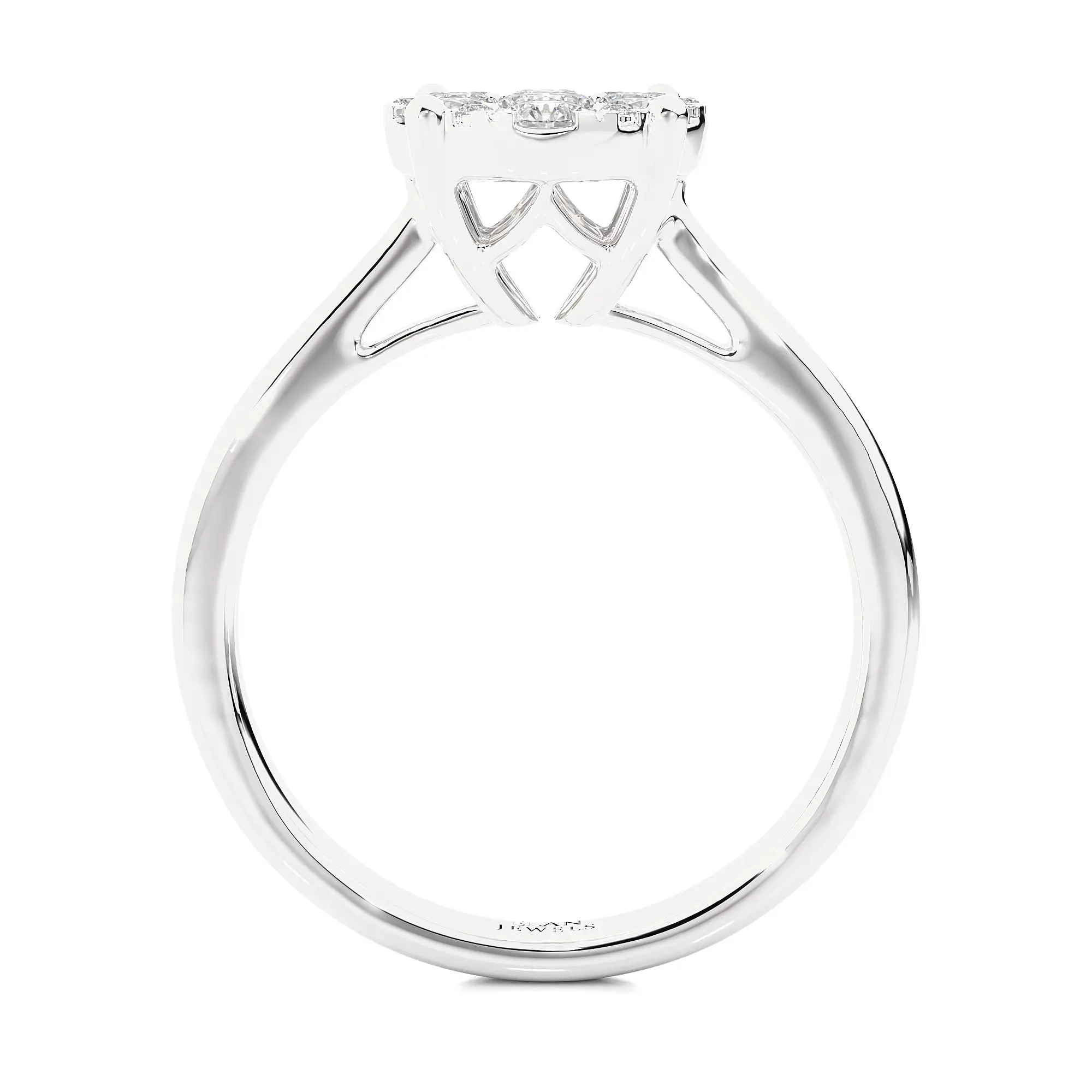 1.00 Ctw Cluster Diamond Ring GH SI (Copy)