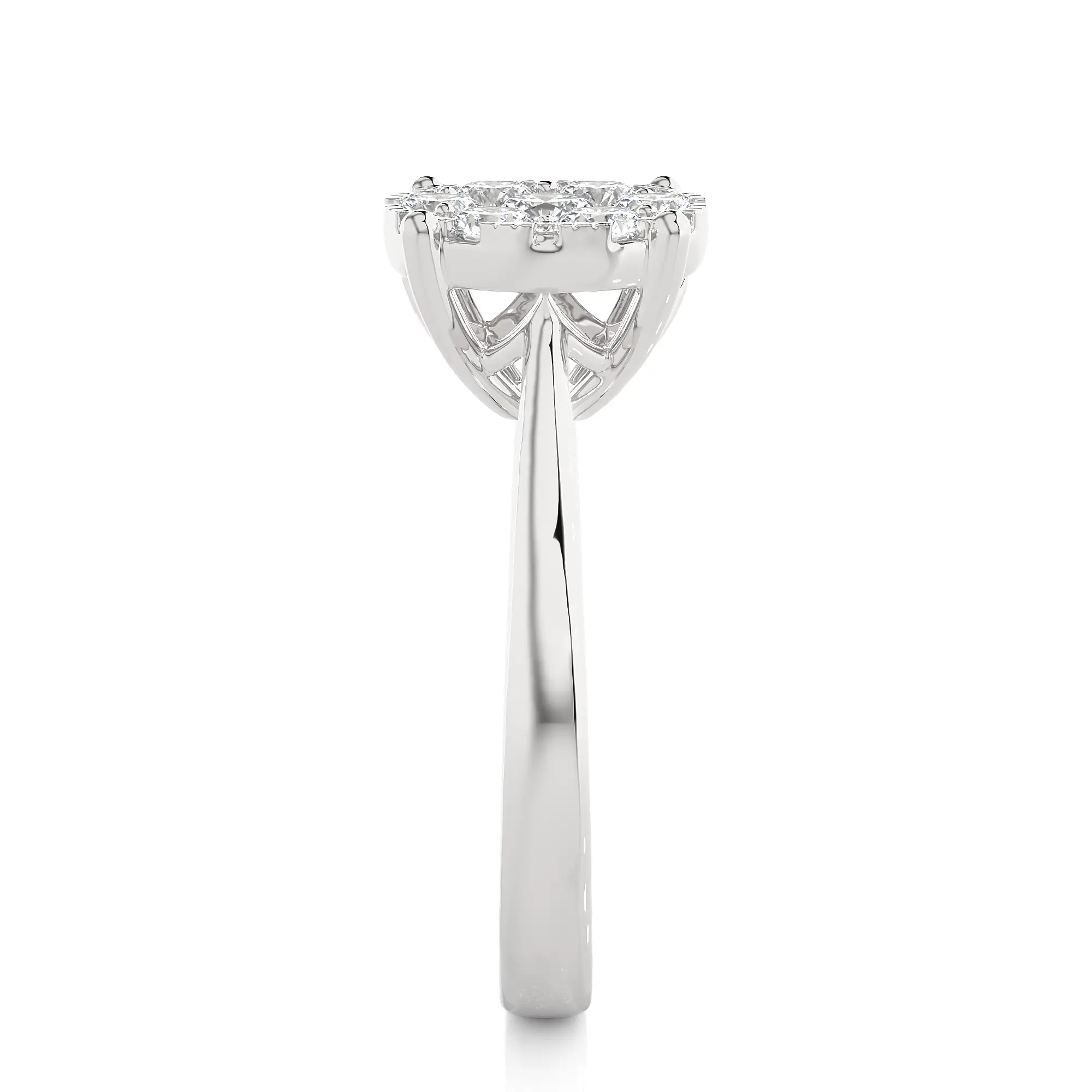 1.00 Ctw Cluster Diamond Ring GH SI (Copy)