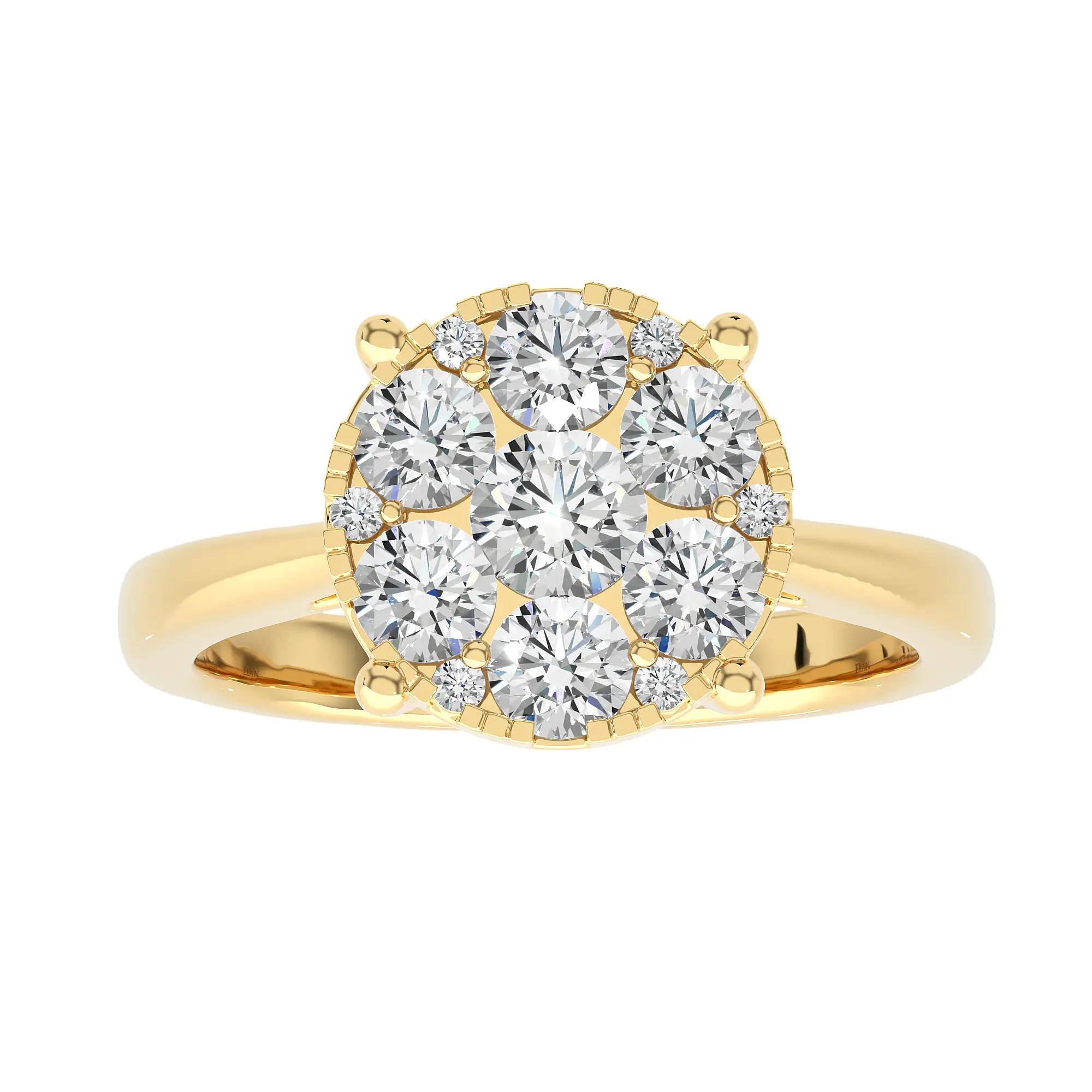 1.00 Ctw Cluster Diamond Ring GH SI (Copy)