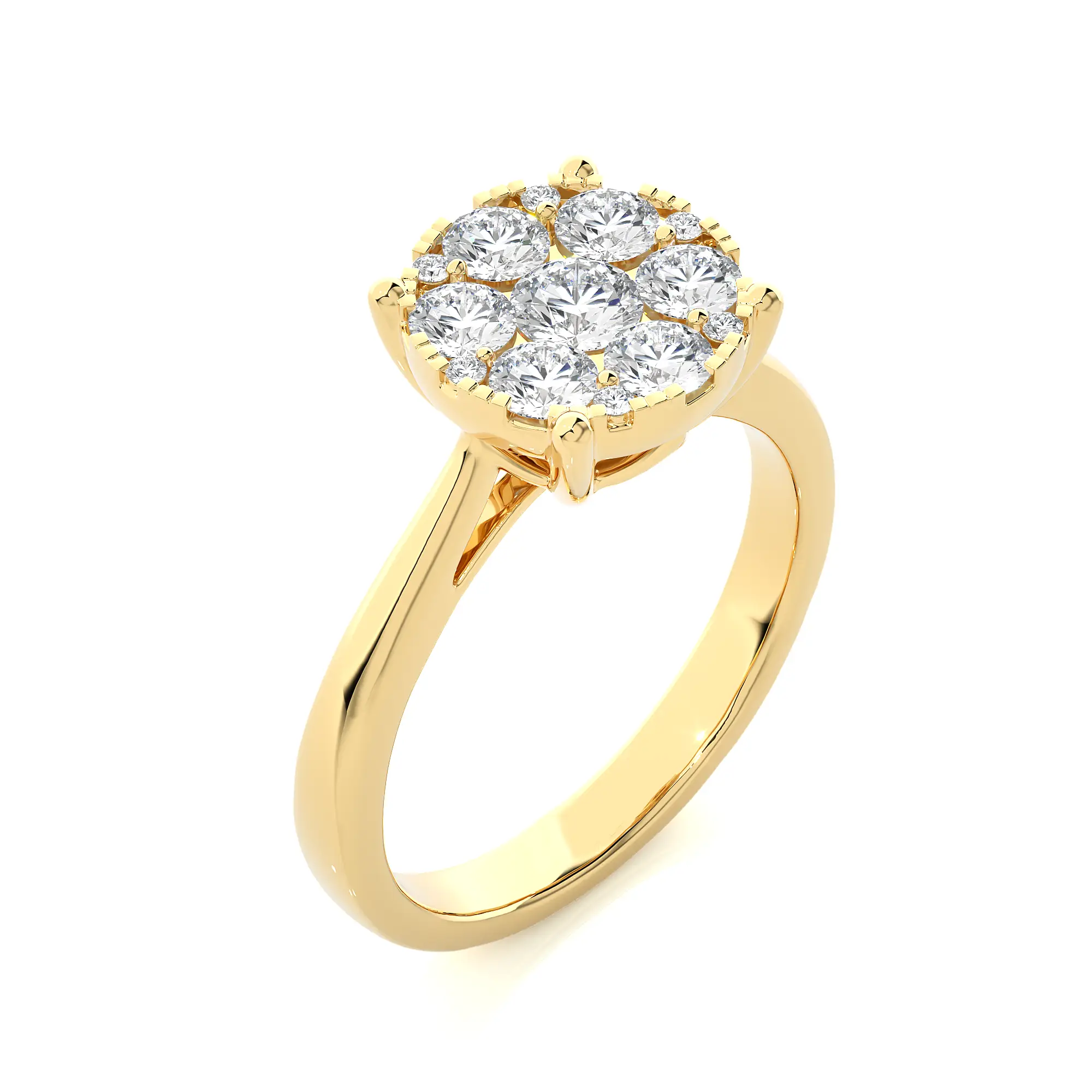 1.00 Ctw Cluster Diamond Ring GH SI (Copy)