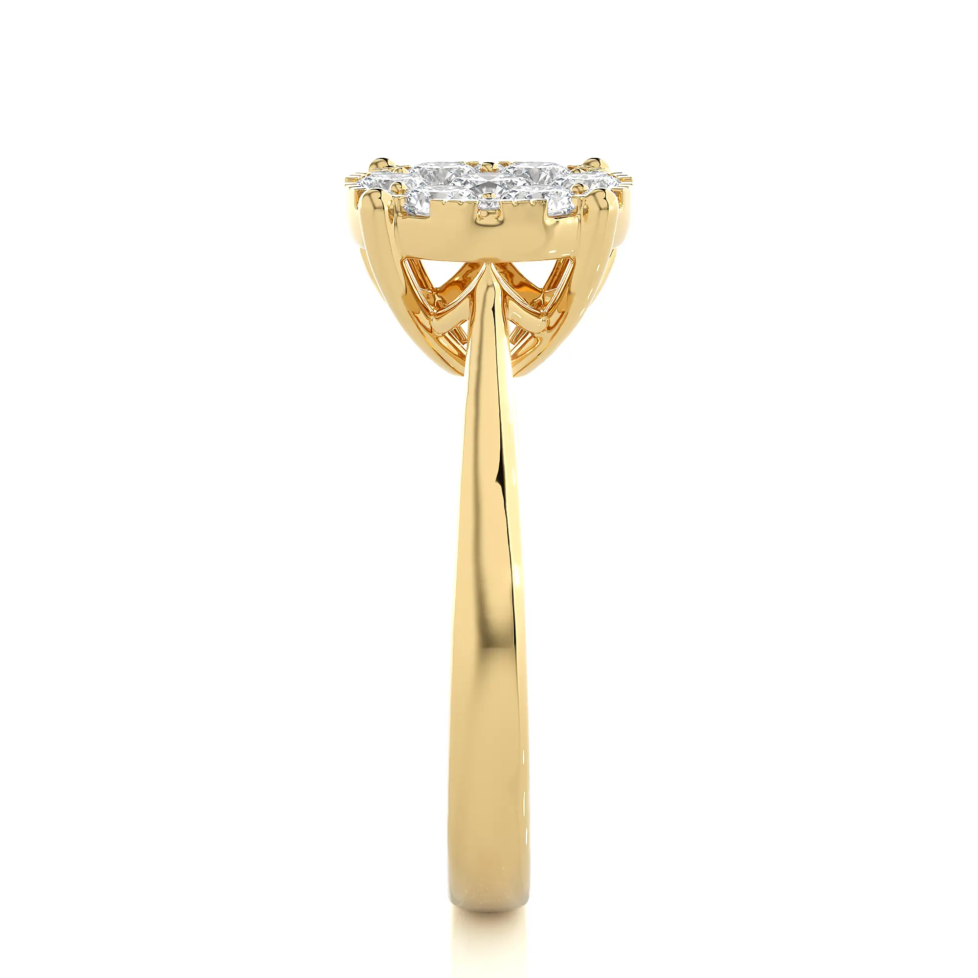 1.00 Ctw Cluster Diamond Ring GH SI (Copy)
