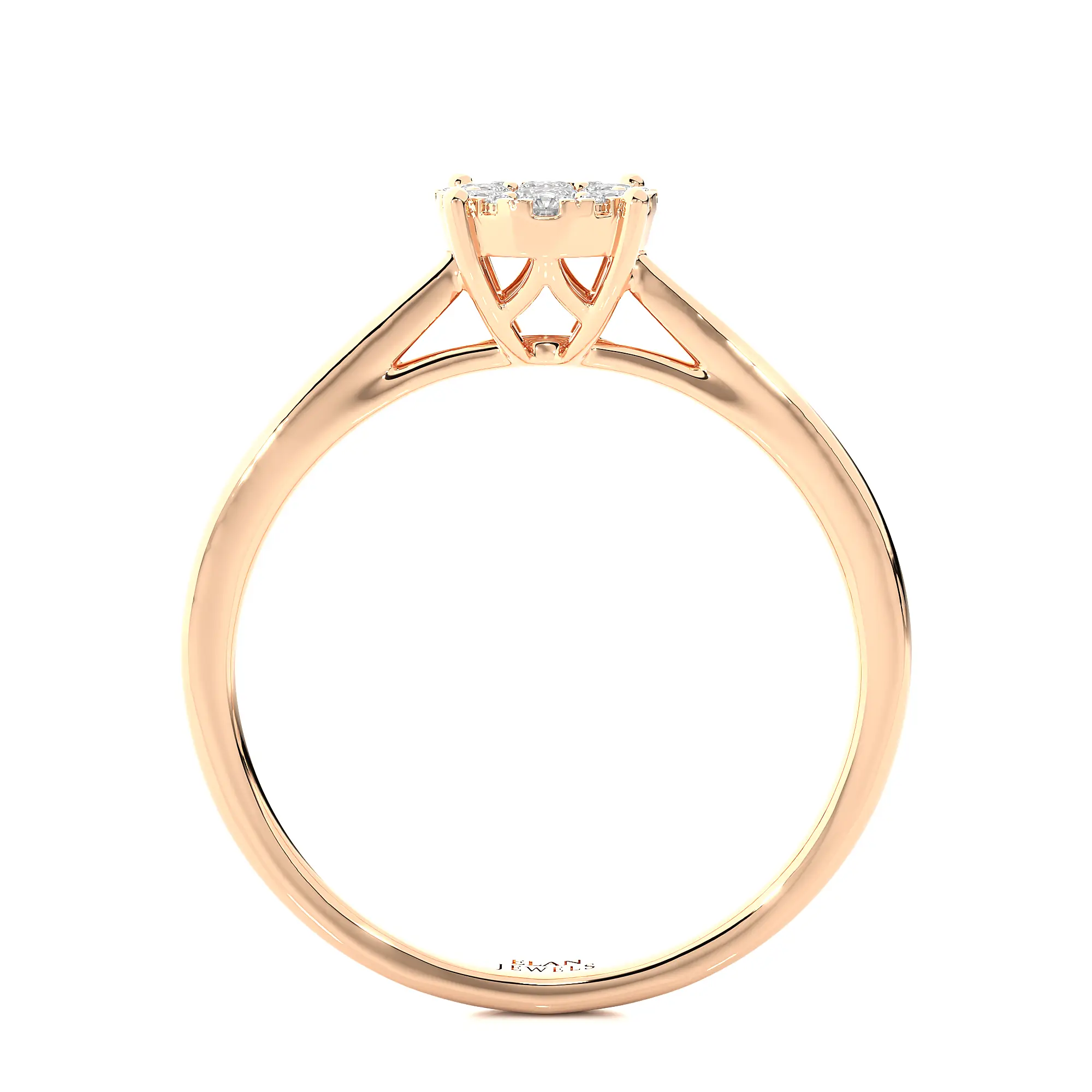 1/4 Ctw Cluster Diamond Ring GH SI