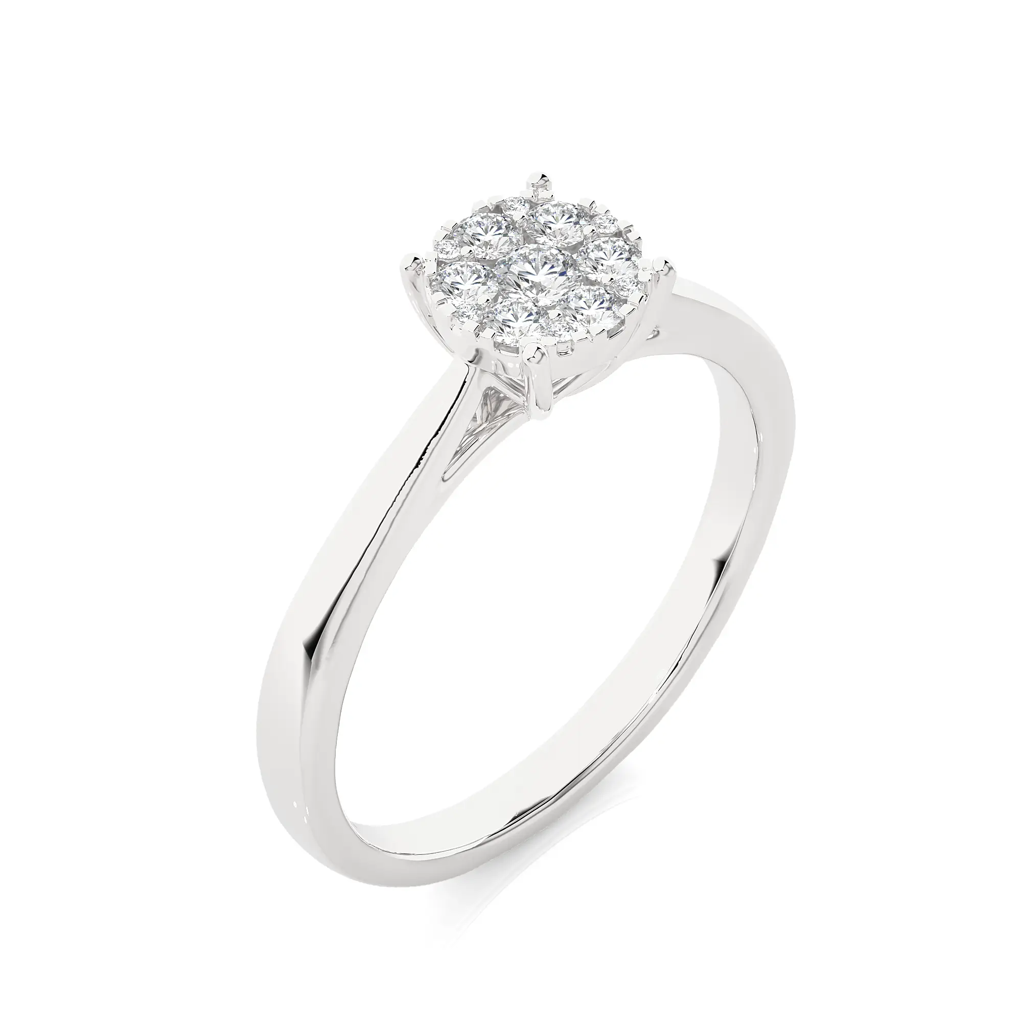 1/4 Ctw Cluster Diamond Ring GH SI