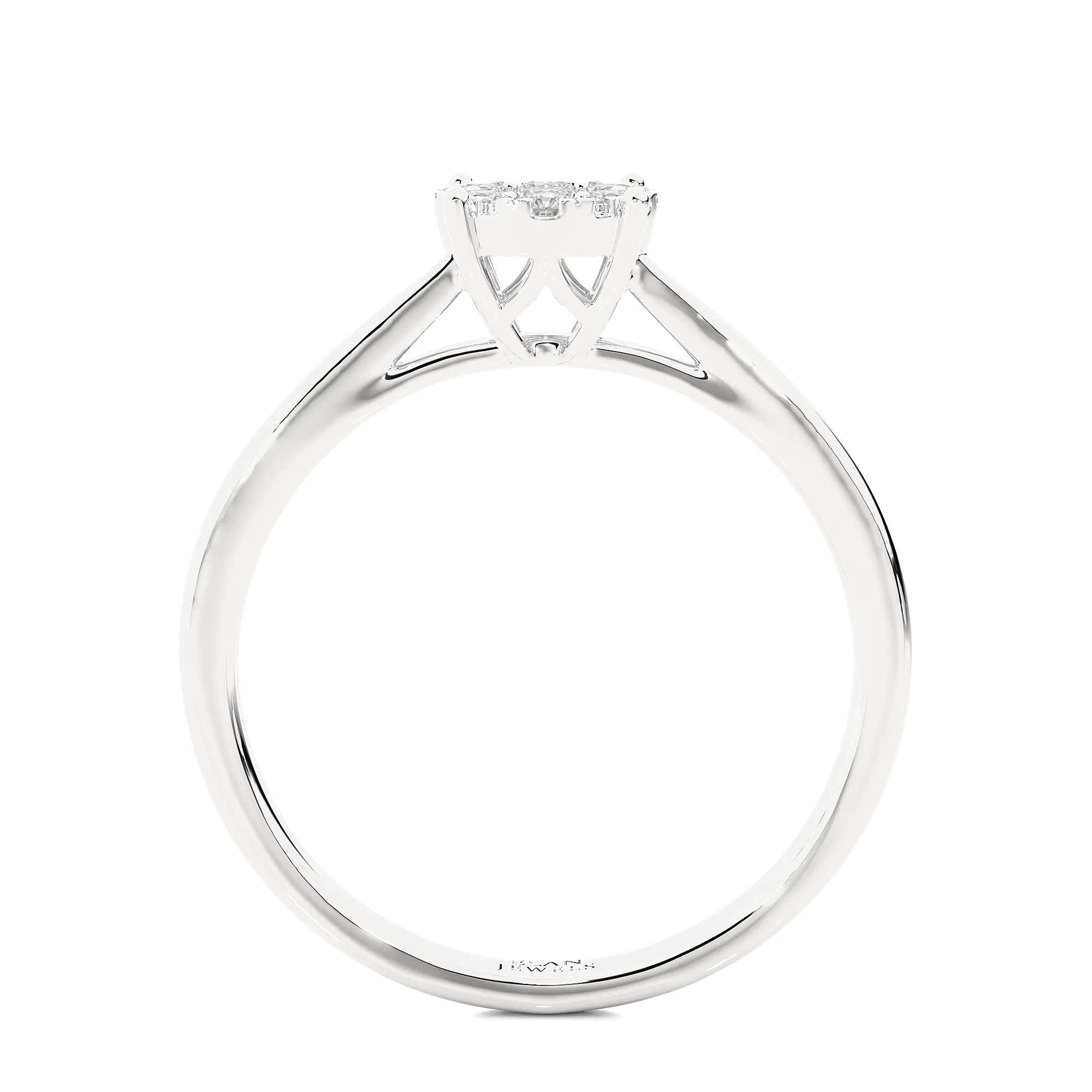 1/4 Ctw Cluster Diamond Ring GH SI