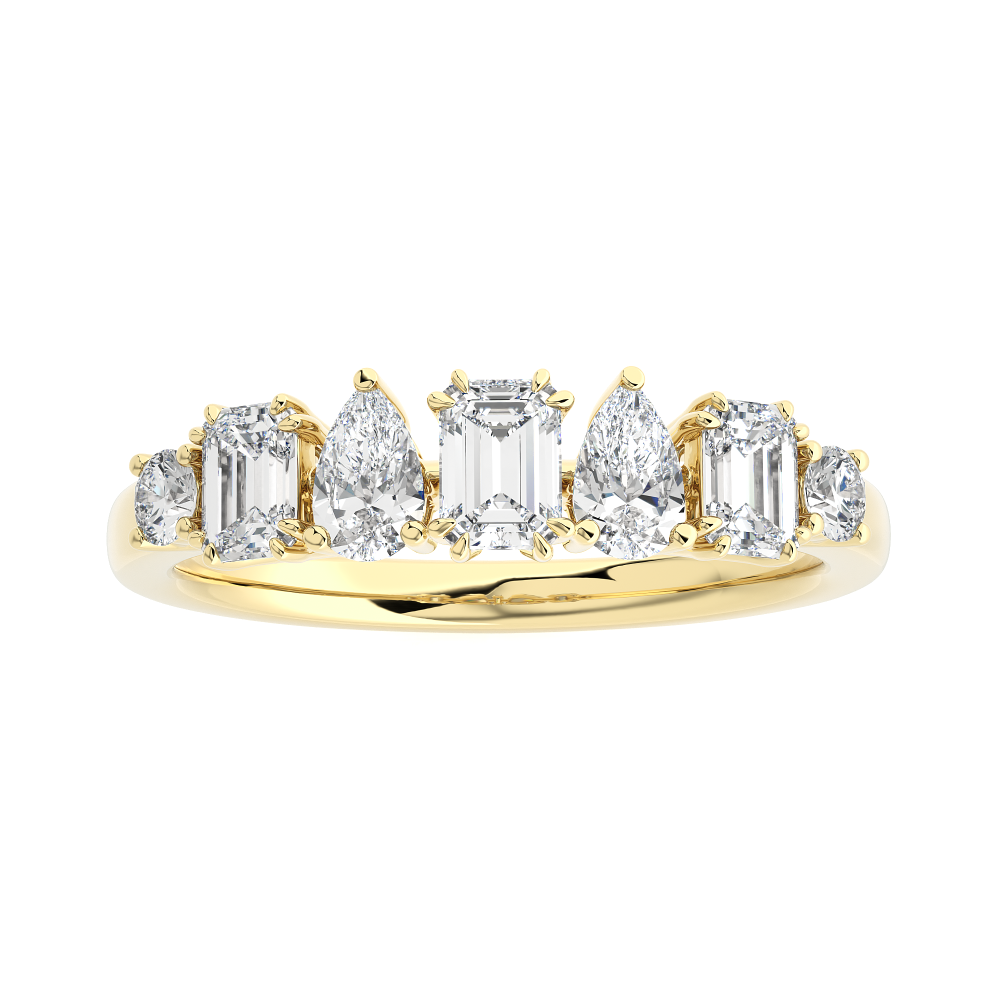 3/4 CTW Multi-Shape Diamonds Wedding Band