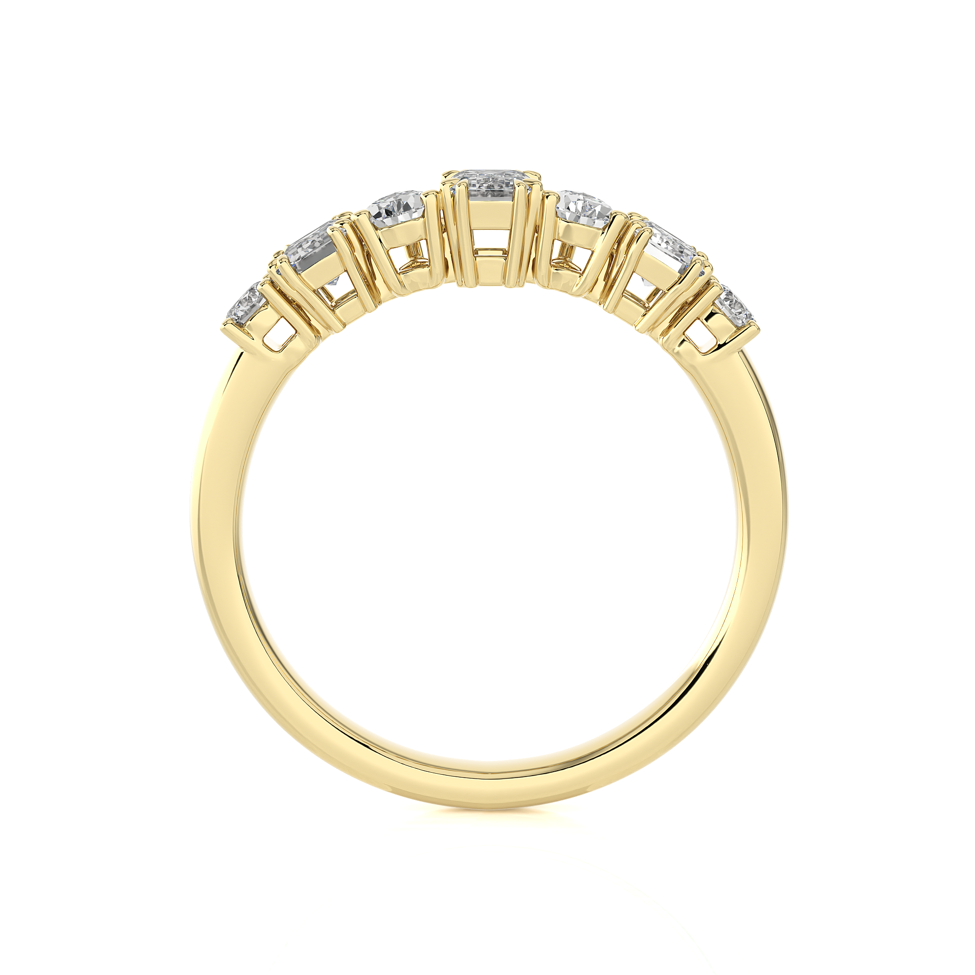 3/4 CTW Multi-Shape Diamonds Wedding Band