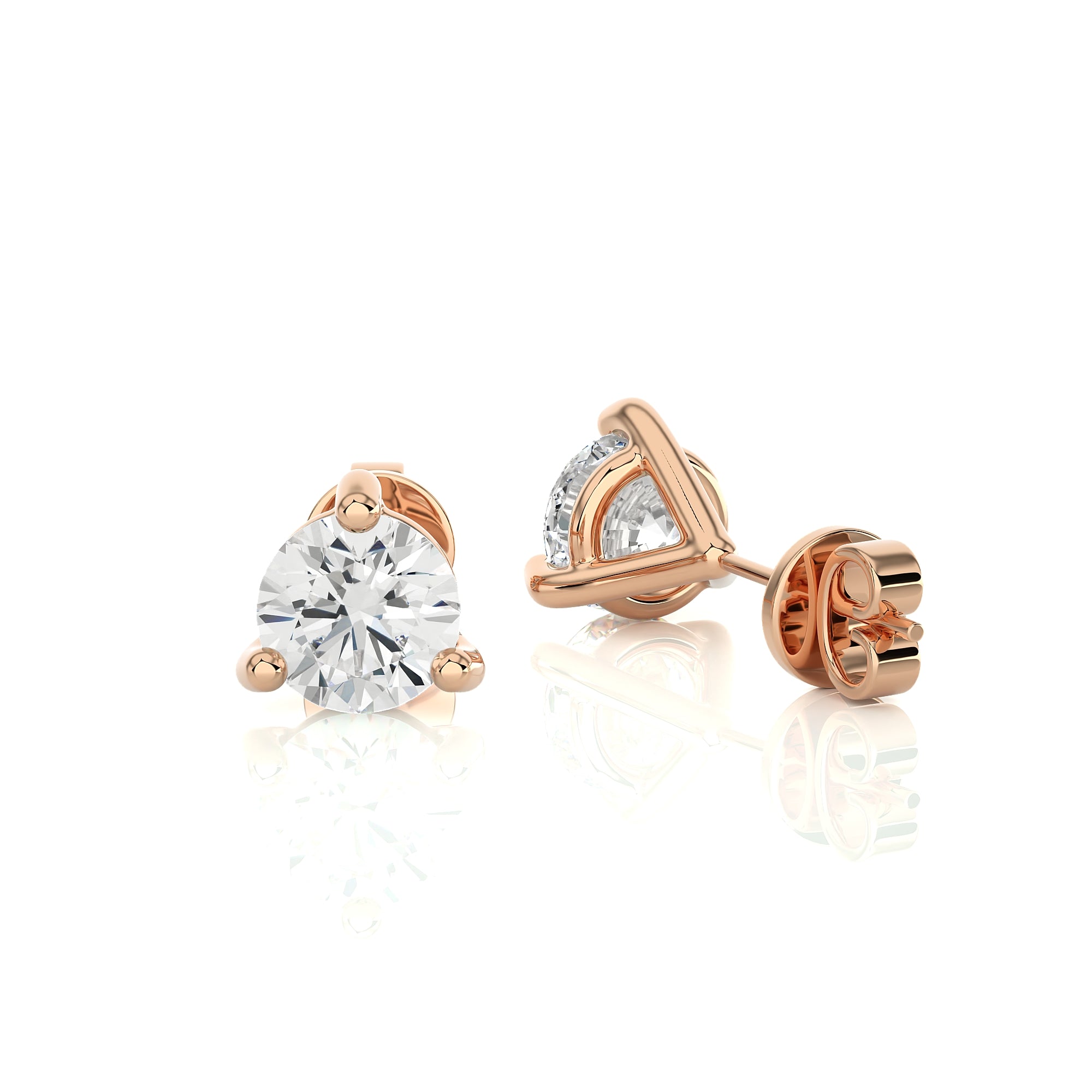 1 CTW Brilliant Lab Grown Diamond Classic Studs Earrings