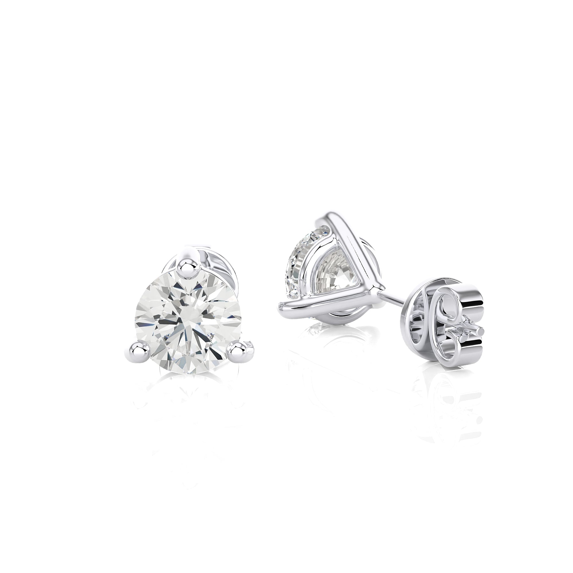 1 CTW Brilliant Lab Grown Diamond Classic Studs Earrings