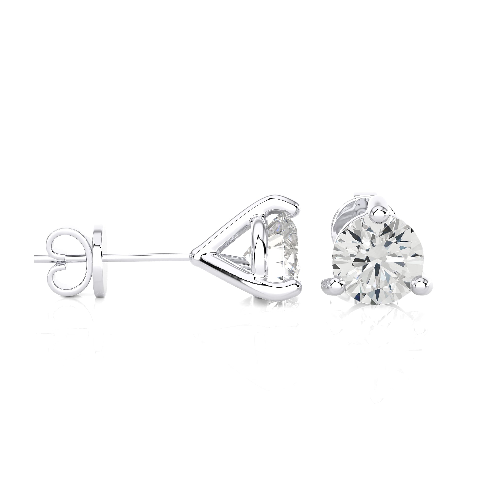 1 CTW Brilliant Lab Grown Diamond Classic Studs Earrings