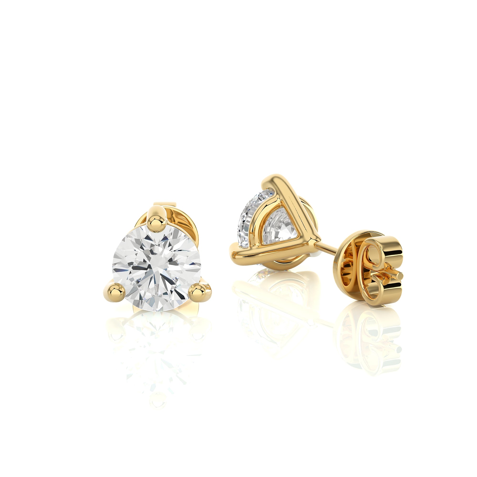 1 CTW Brilliant Lab Grown Diamond Classic Studs Earrings