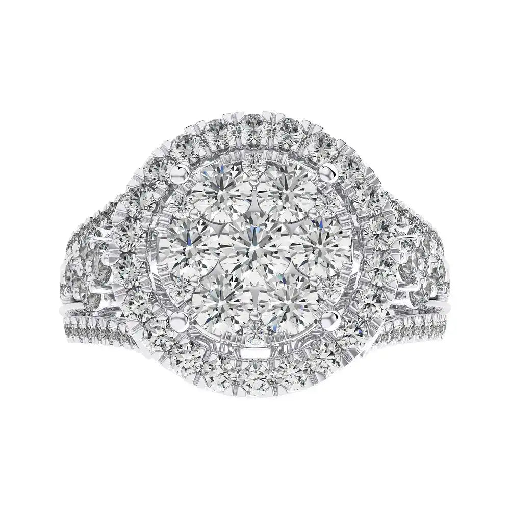 1-7/8 CTW Chic Timeless Glamour Cluster Ring