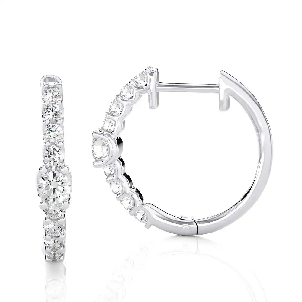1/2 CTW Blooming Elegance Huggie Earrings
