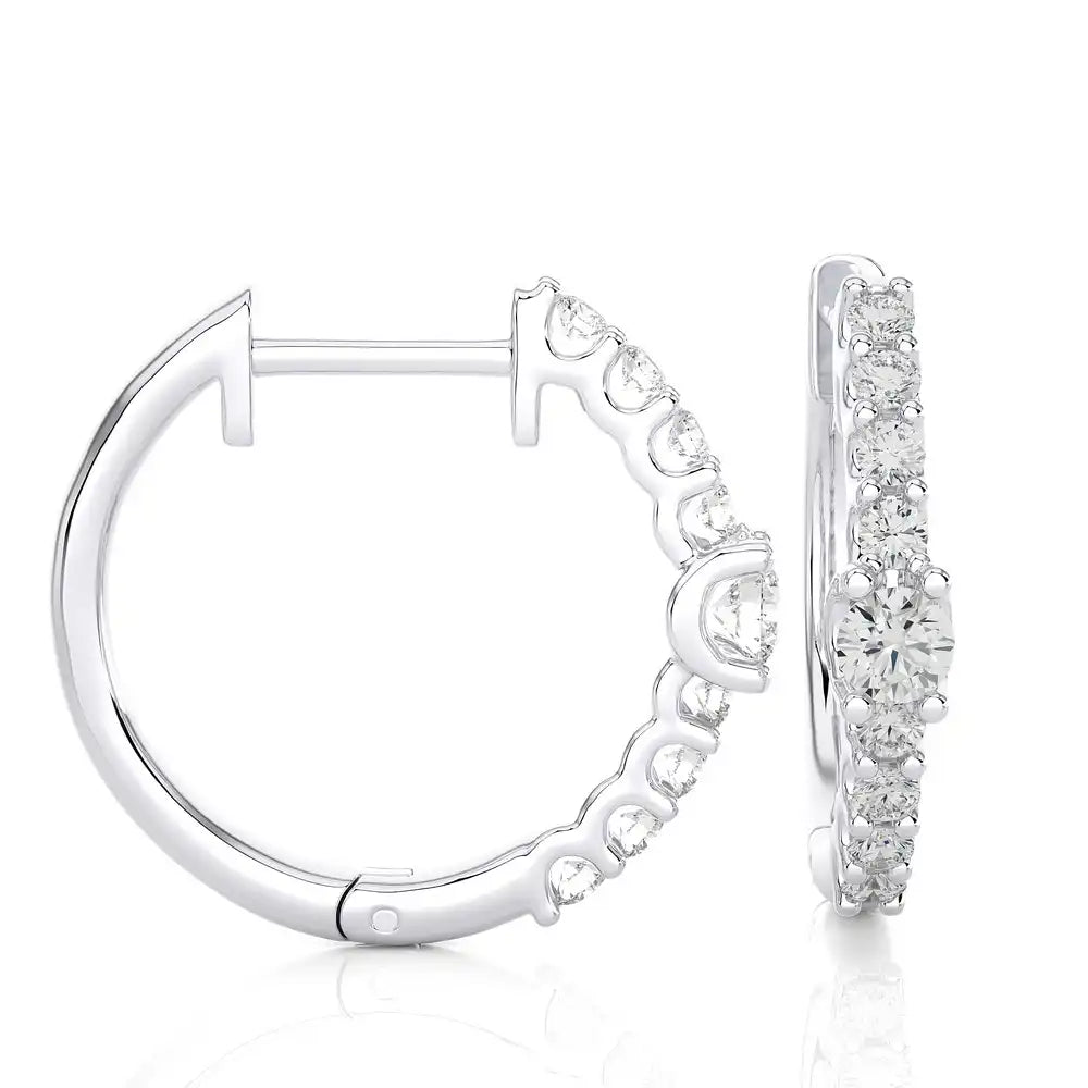 1/2 CTW Blooming Elegance Huggie Earrings