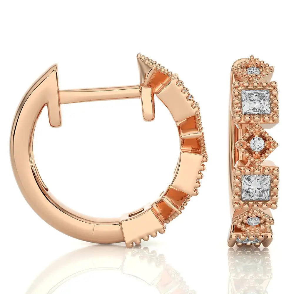 1/15 CTW Diamond Effortlessly Stylish Huggie Earring