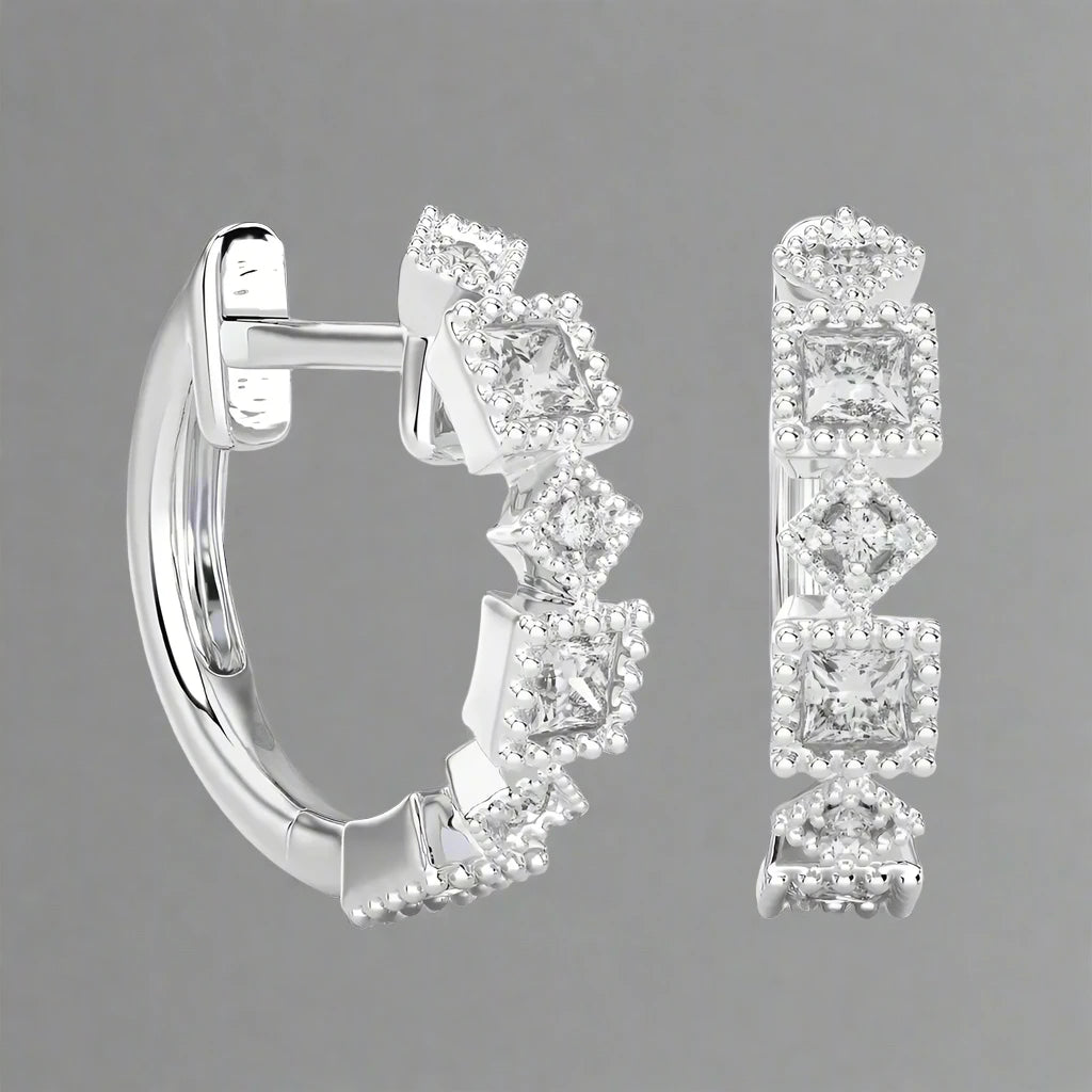 1/15 CTW Diamond Effortlessly Stylish Huggie Earring