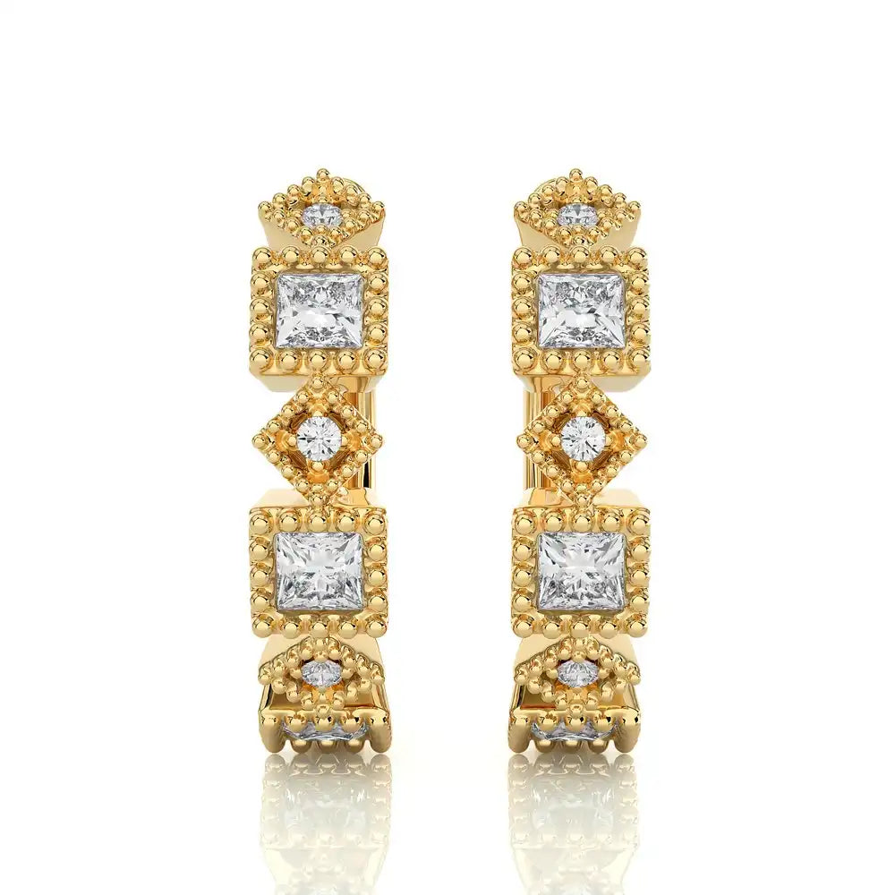1/15 CTW Diamond Effortlessly Stylish Huggie Earring
