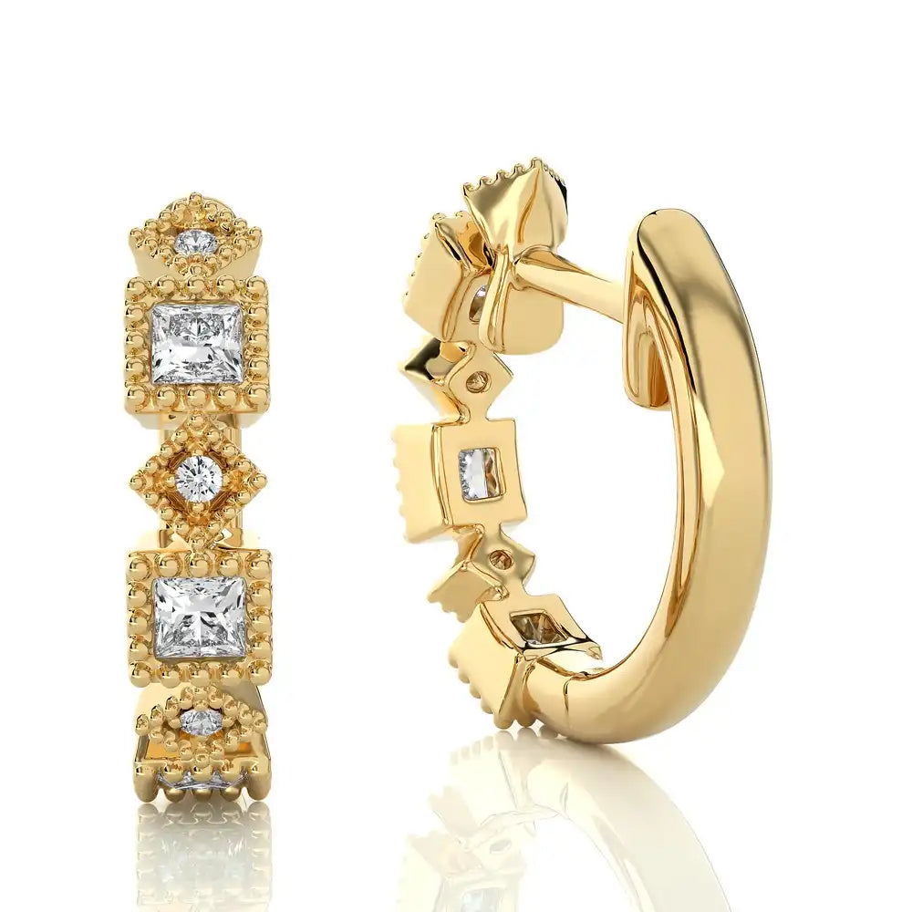 1/15 CTW Diamond Effortlessly Stylish Huggie Earring