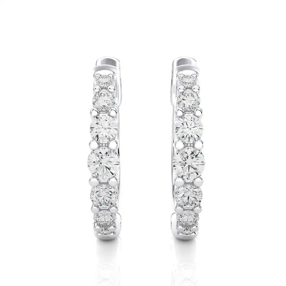 1/3 CTW Timeless Diamond Huggie Earring
