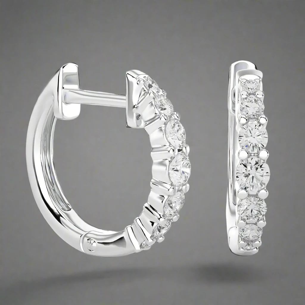 1/3 CTW Timeless Diamond Huggie Earring