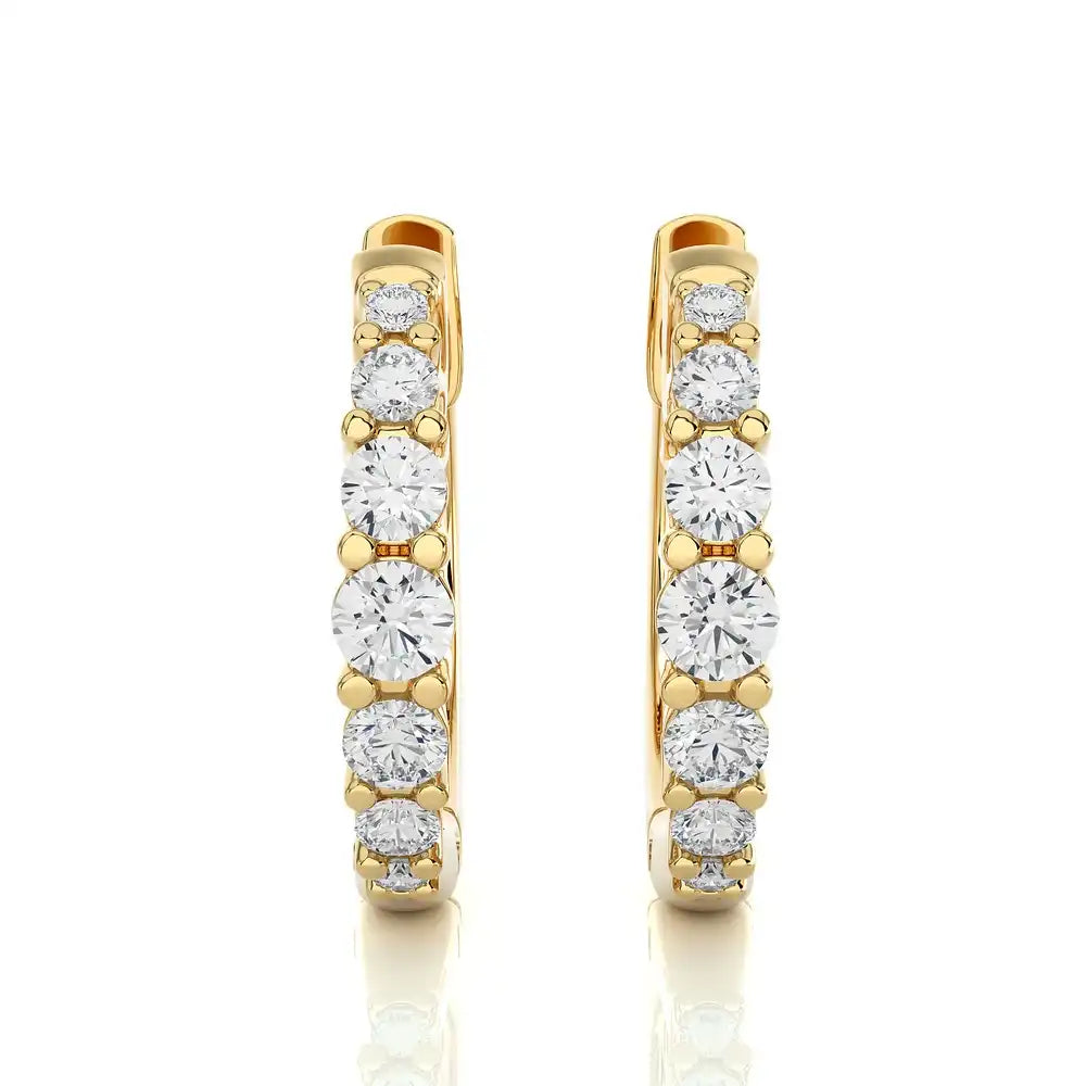 1/3 CTW Timeless Diamond Huggie Earring