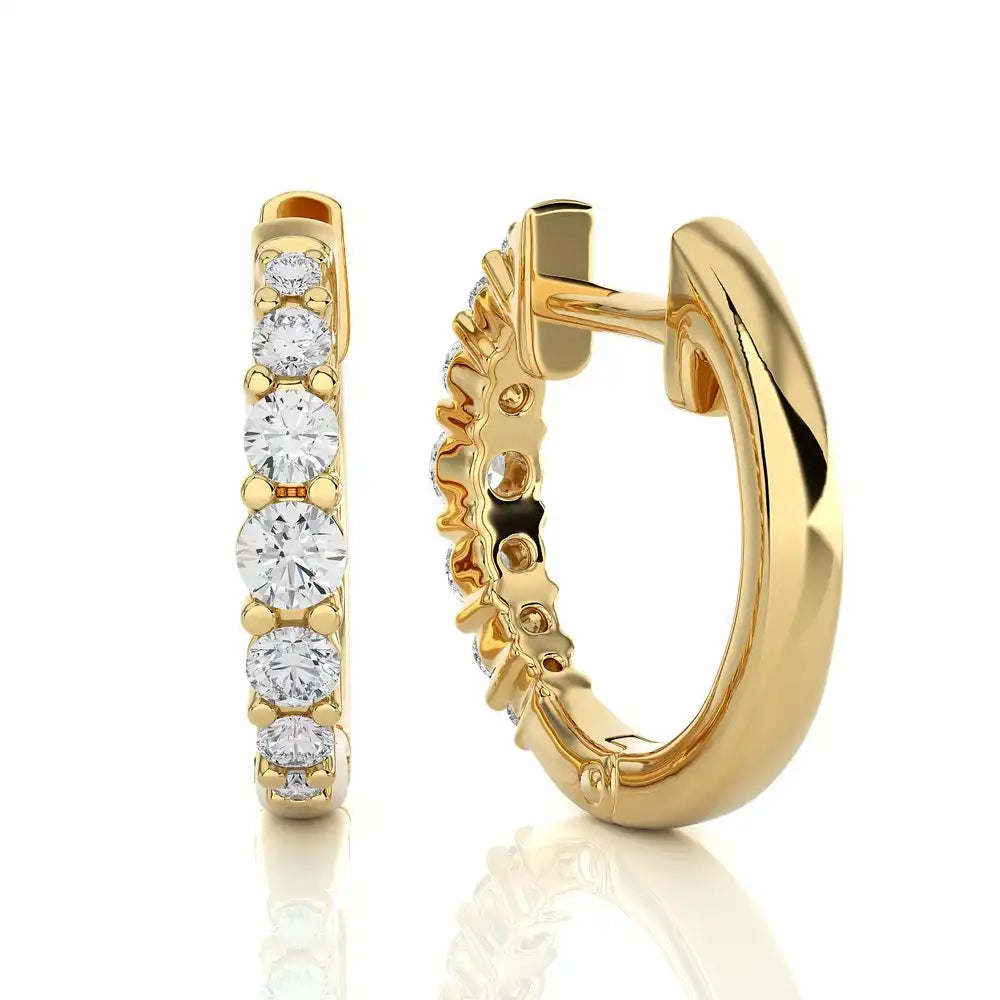 1/3 CTW Timeless Diamond Huggie Earring