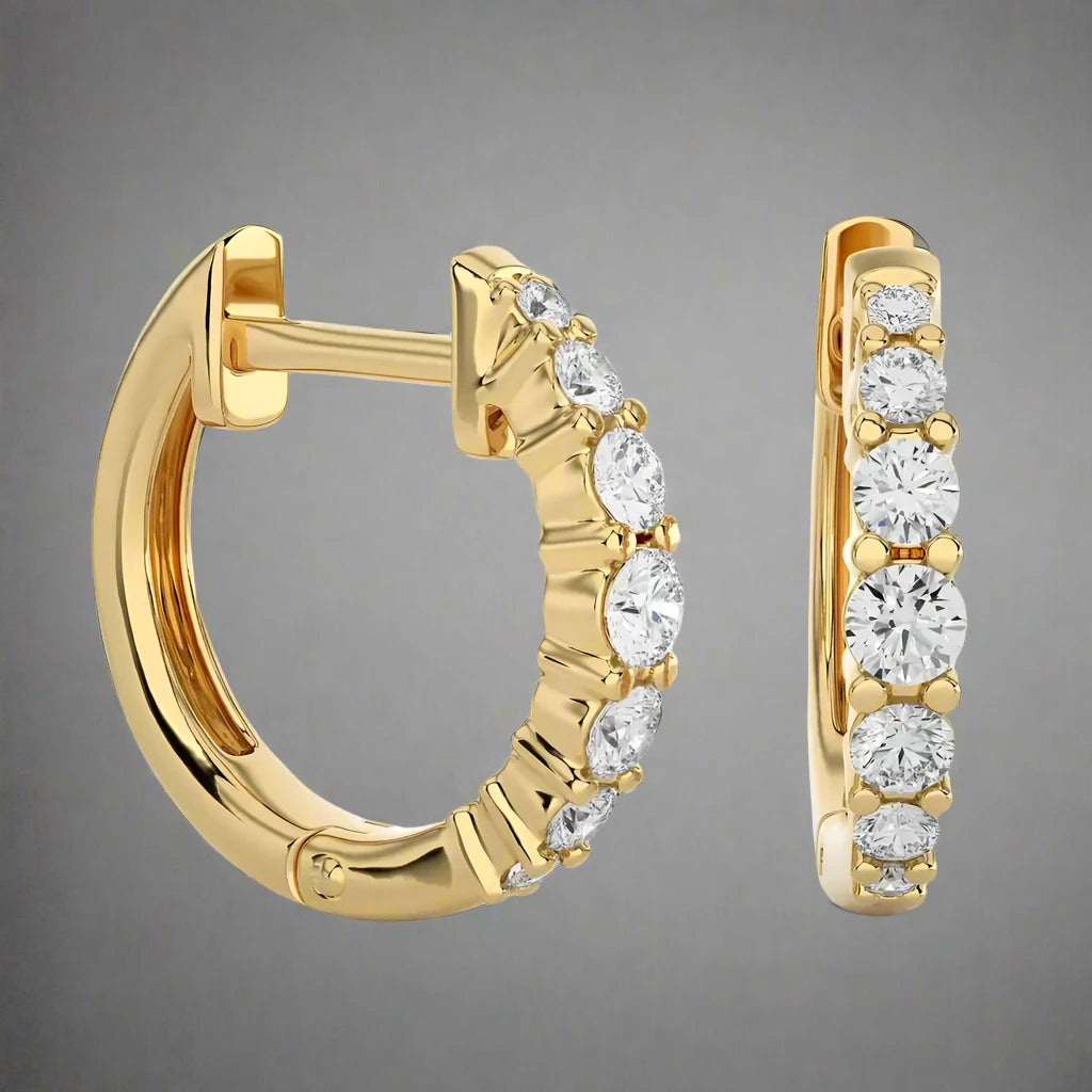 1/3 CTW Timeless Diamond Huggie Earring