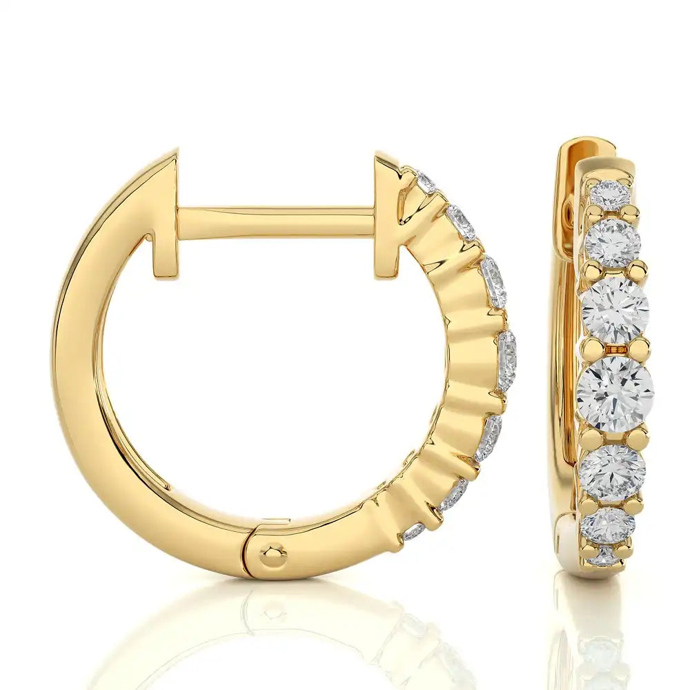 1/3 CTW Timeless Diamond Huggie Earring