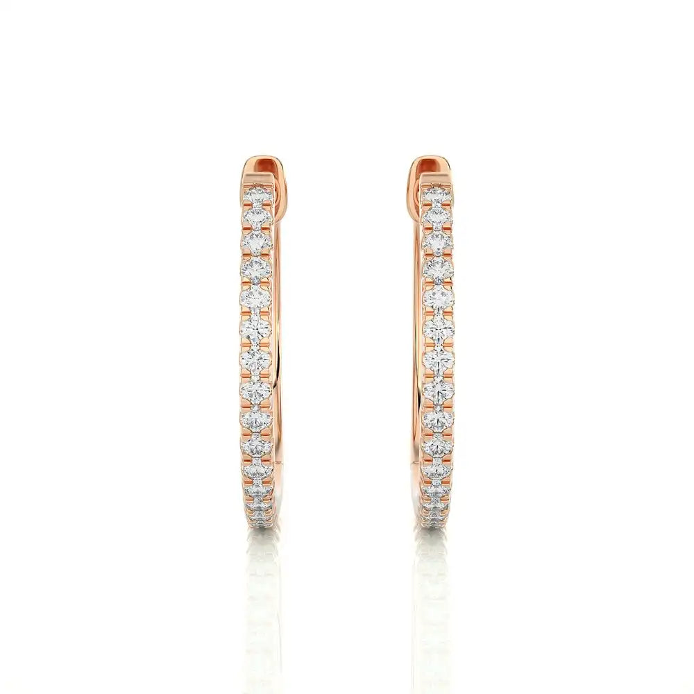 1/4 CTW Classic Elegance Hoop Earrings