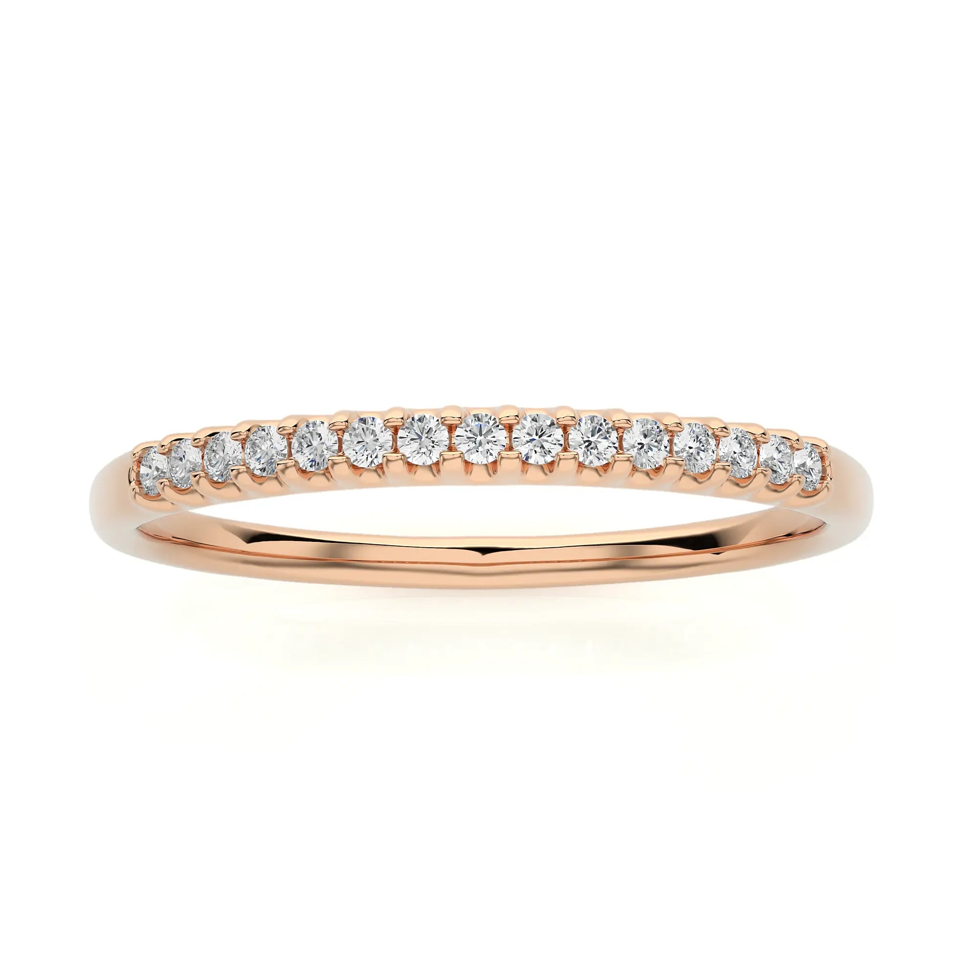 1/10 Ctw Diamond Pave Half Eternity Ring in SI-GH
