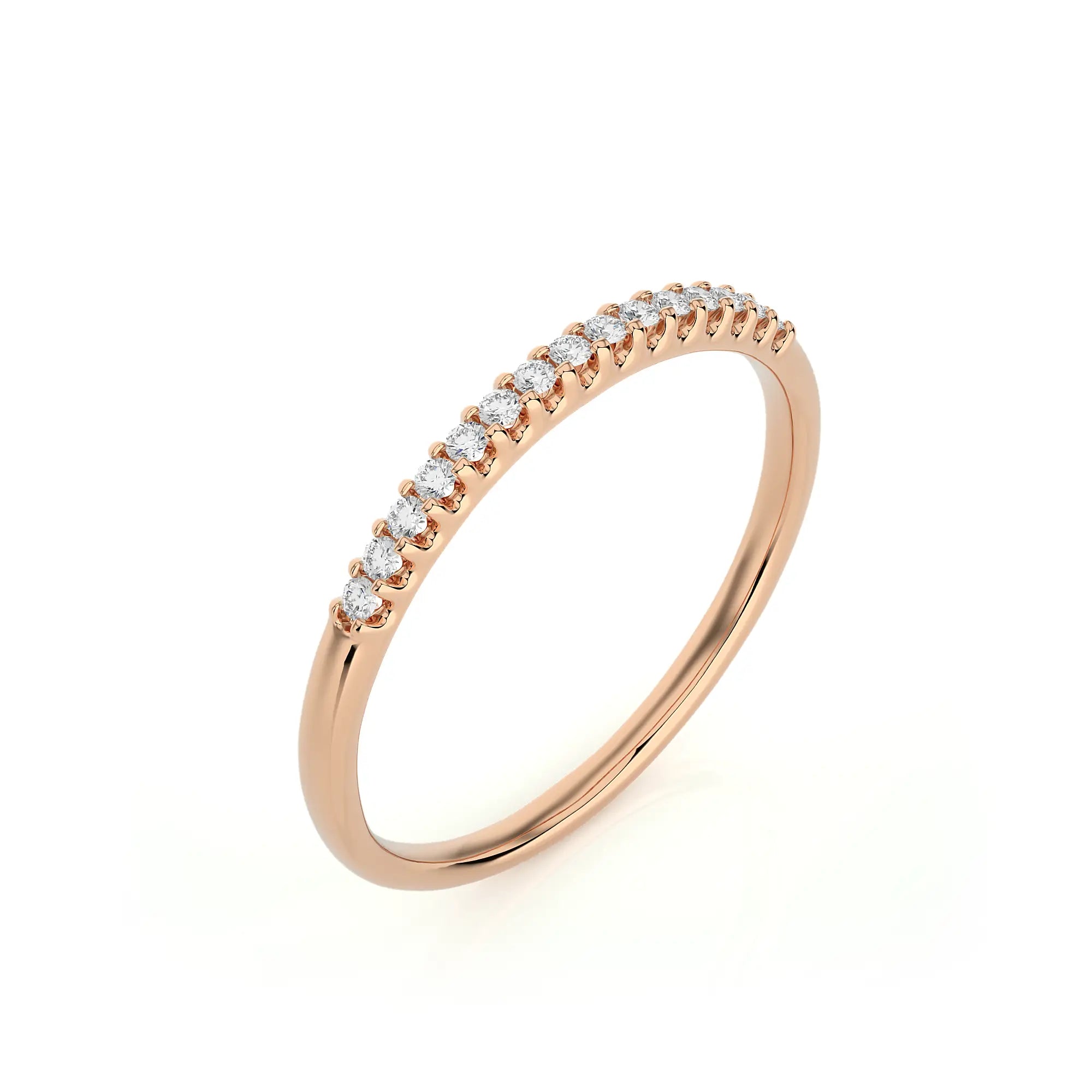 1/10 Ctw Diamond Pave Half Eternity Ring in SI-GH