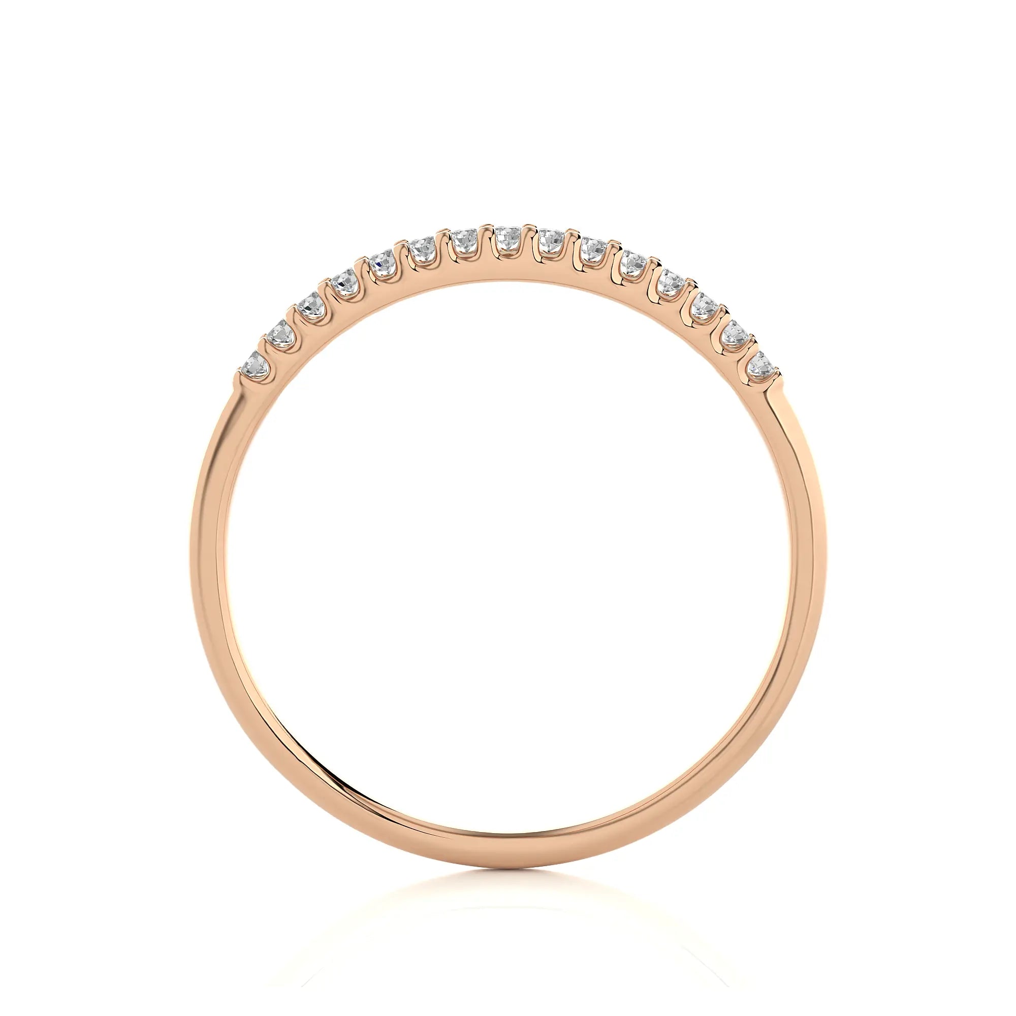 1/10 Ctw Diamond Pave Half Eternity Ring in SI-GH