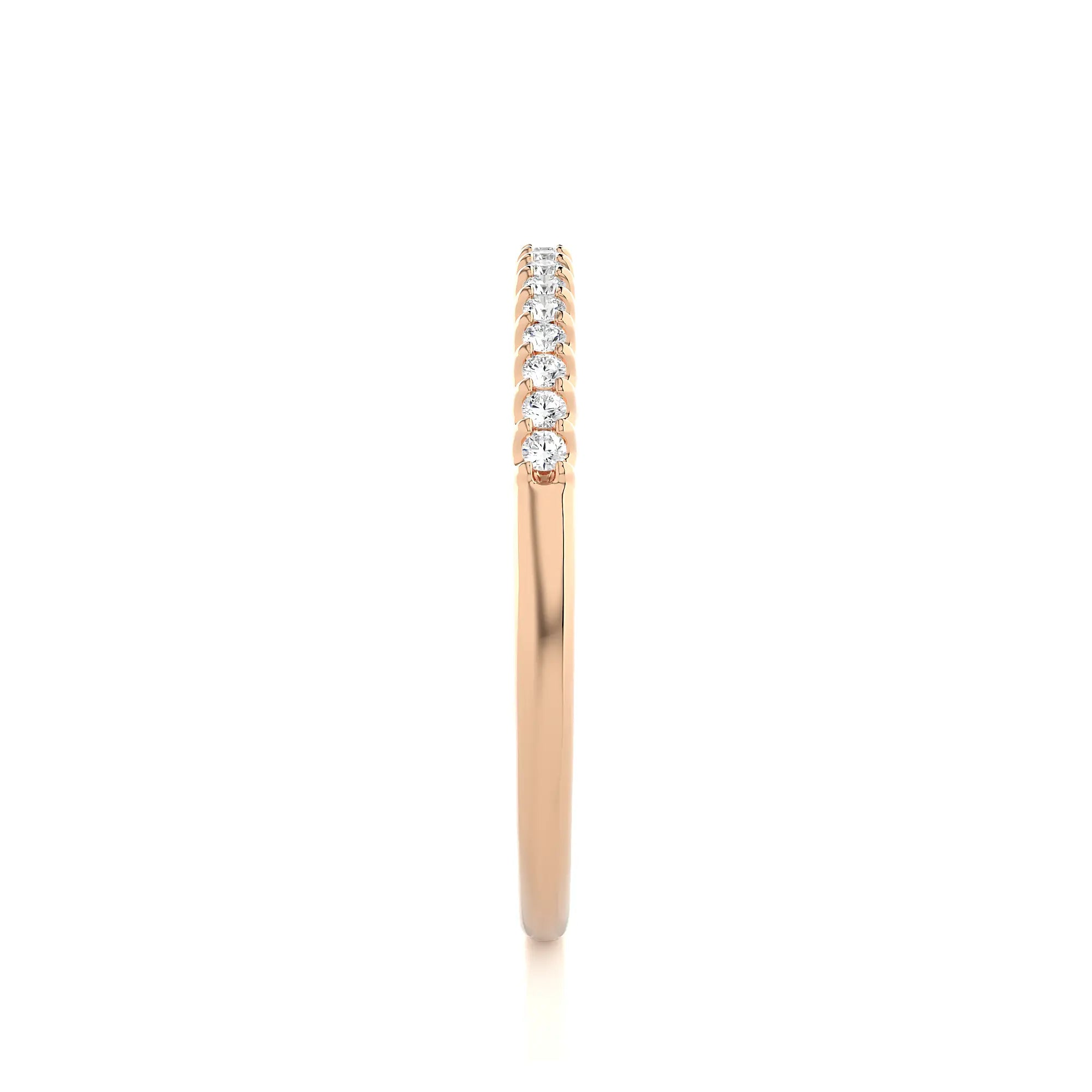 1/10 Ctw Diamond Pave Half Eternity Ring in SI-GH