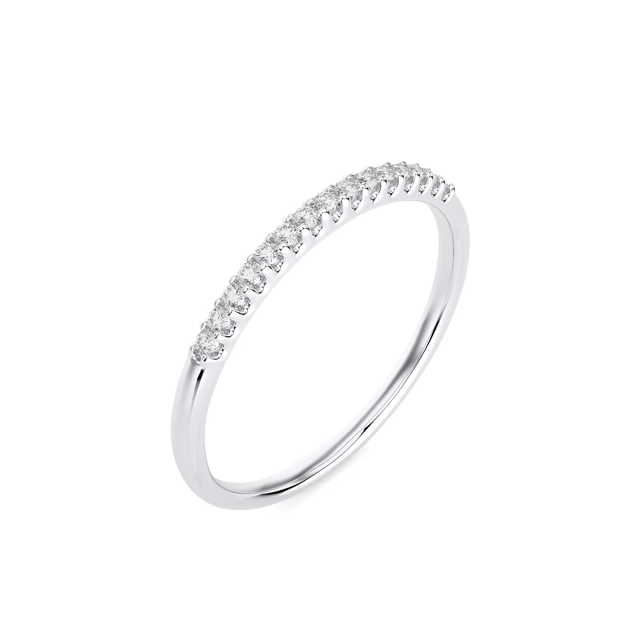 1/10 Ctw Diamond Pave Half Eternity Ring in SI-GH