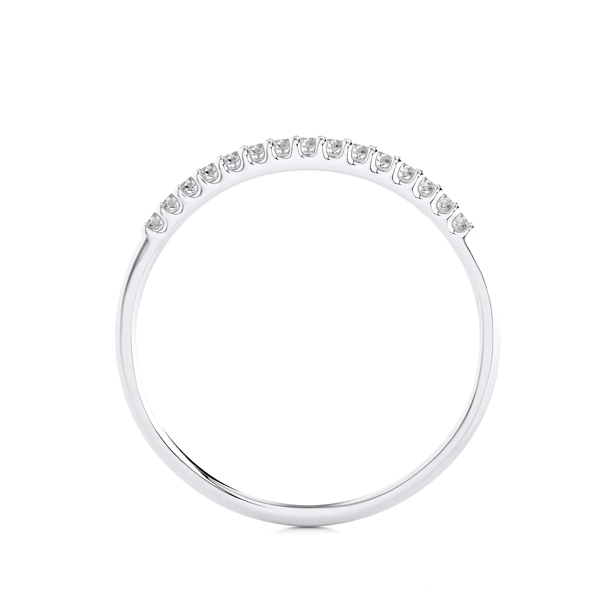 1/10 Ctw Diamond Pave Half Eternity Ring in SI-GH
