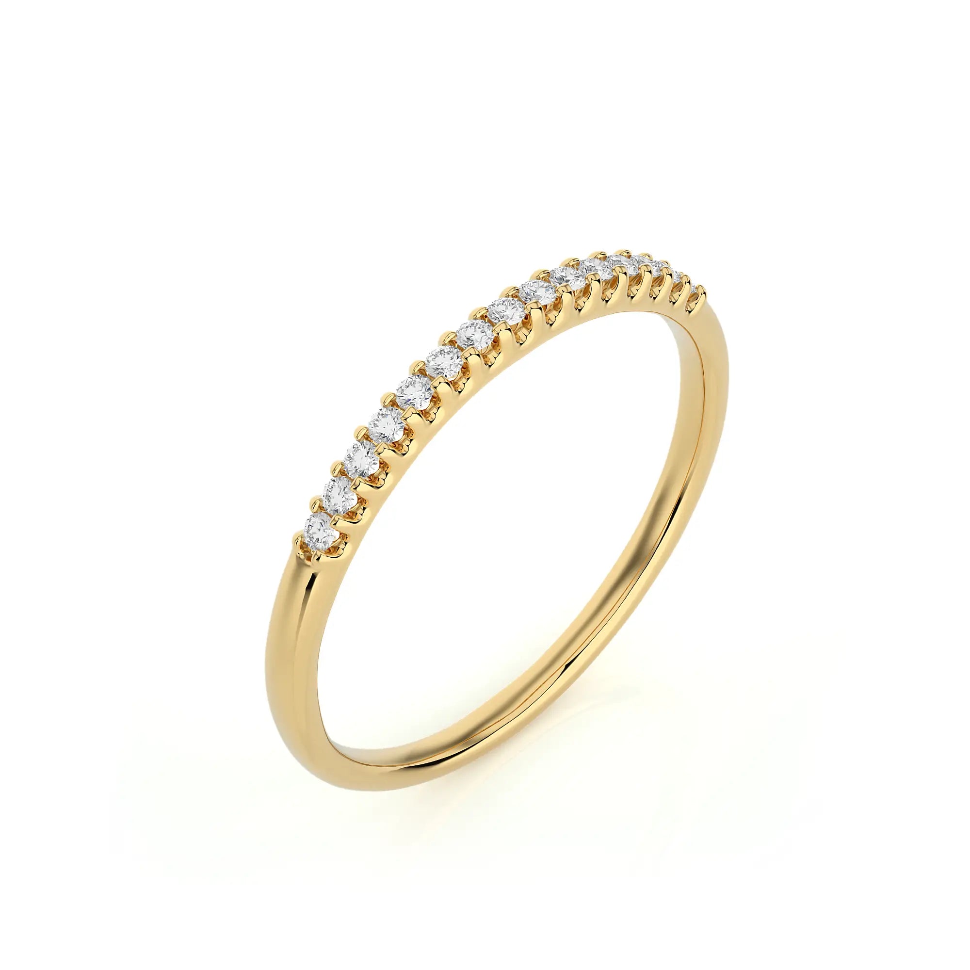 1/10 Ctw Diamond Pave Half Eternity Ring in SI-GH