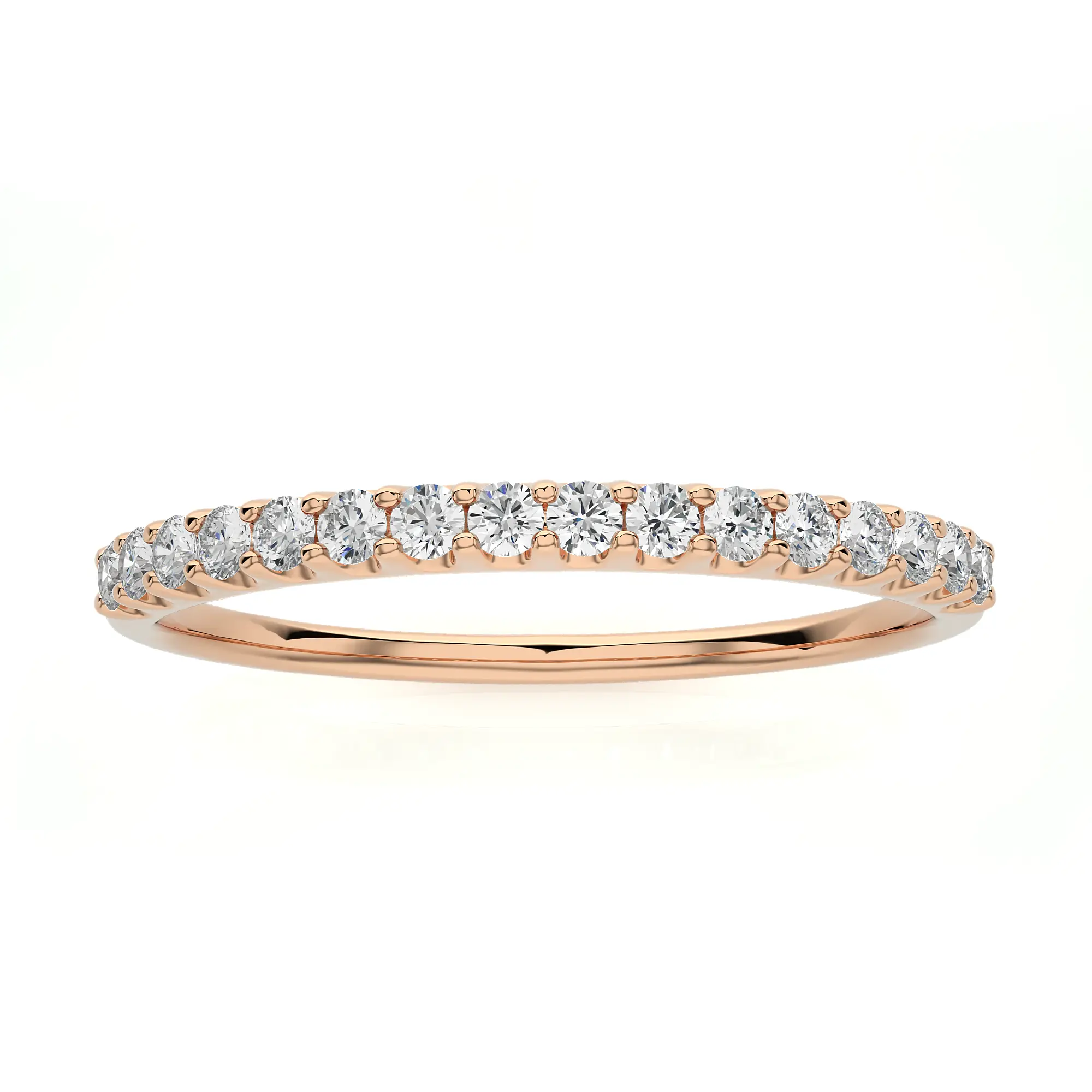 1/5 Ctw Diamond Pave Half Eternity Stackable Band Ring in SI-GH