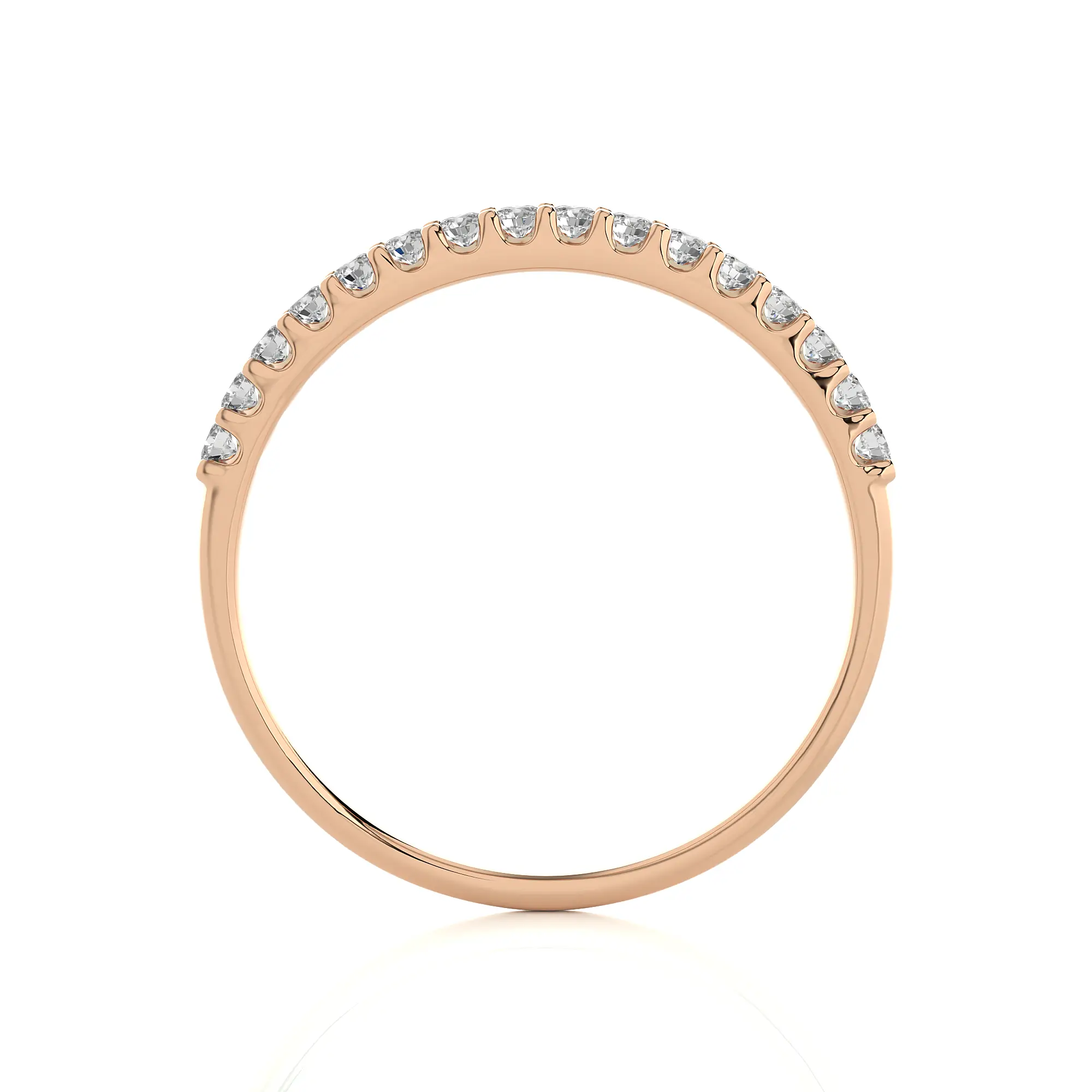 1/5 Ctw Diamond Pave Half Eternity Stackable Band Ring in SI-GH