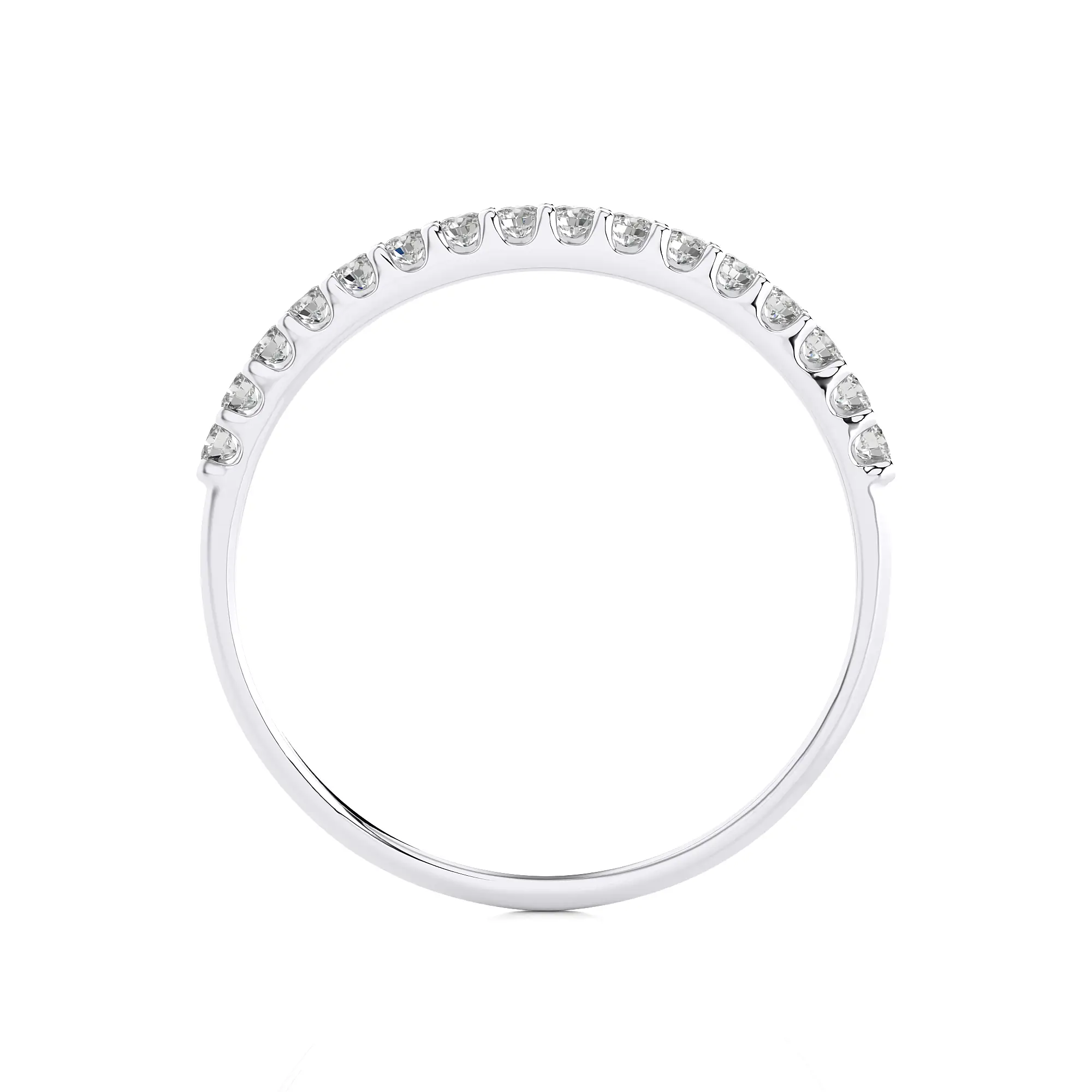 1/5 Ctw Diamond Pave Half Eternity Stackable Band Ring in SI-GH