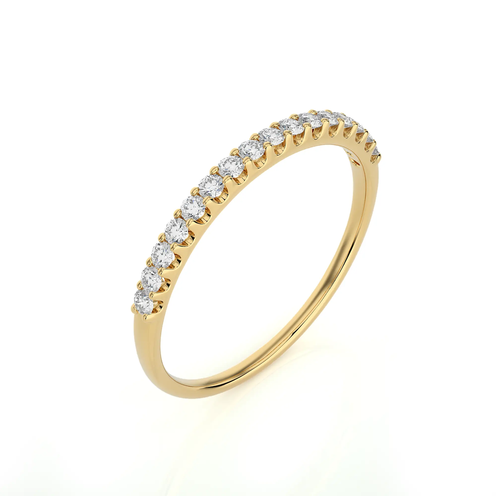 1/5 Ctw Diamond Pave Half Eternity Stackable Band Ring in SI-GH