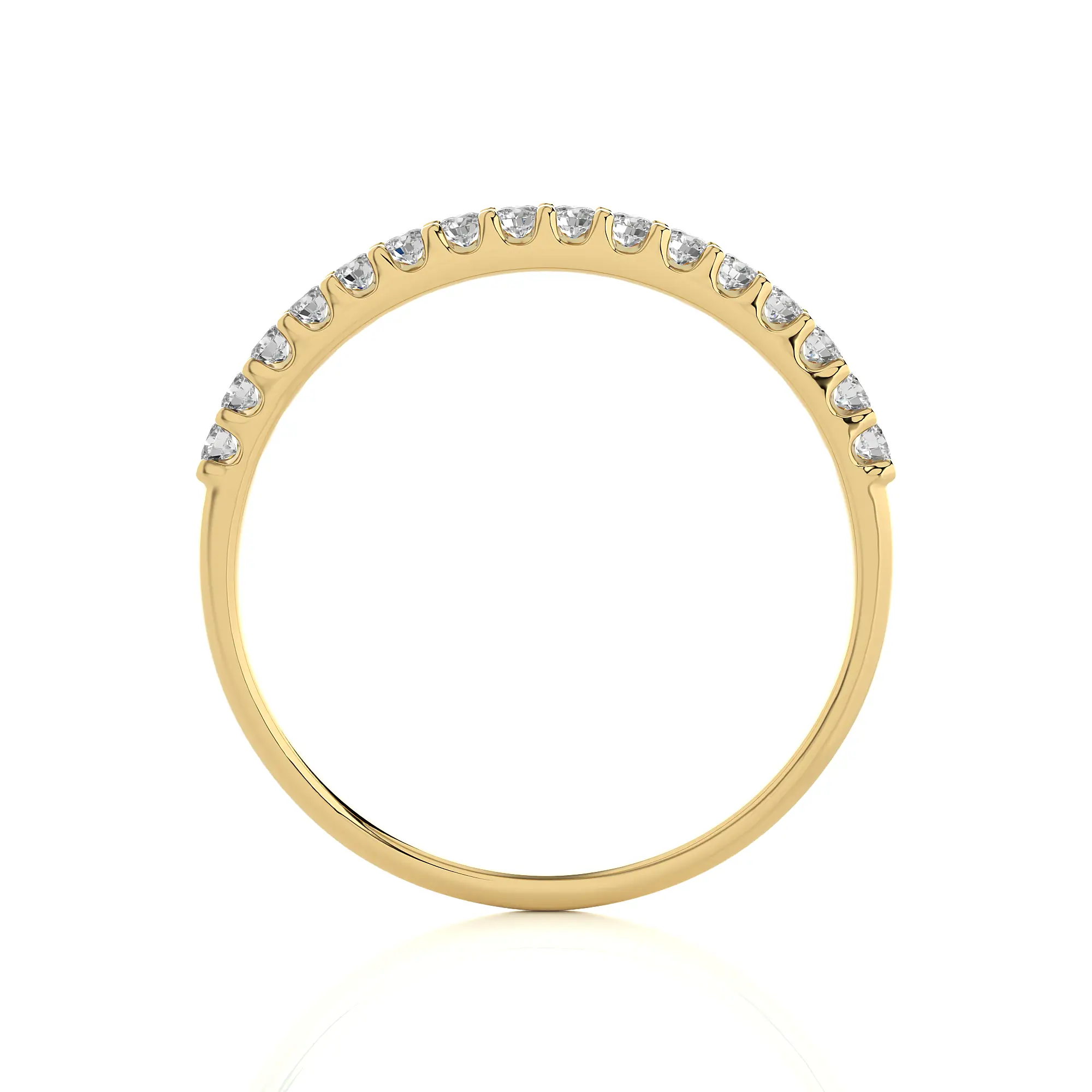 1/5 Ctw Diamond Pave Half Eternity Stackable Band Ring in SI-GH
