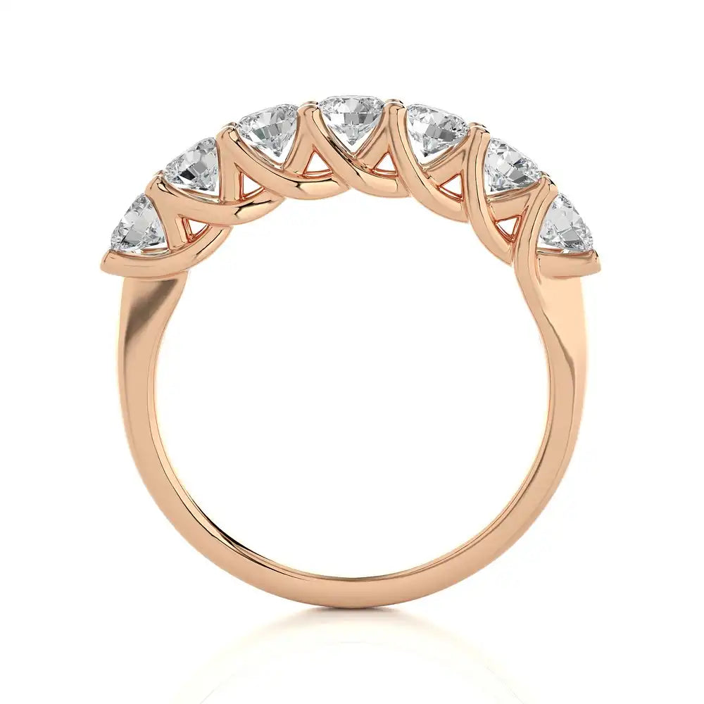 1 CTW 7 Diamond Half Eternity Band