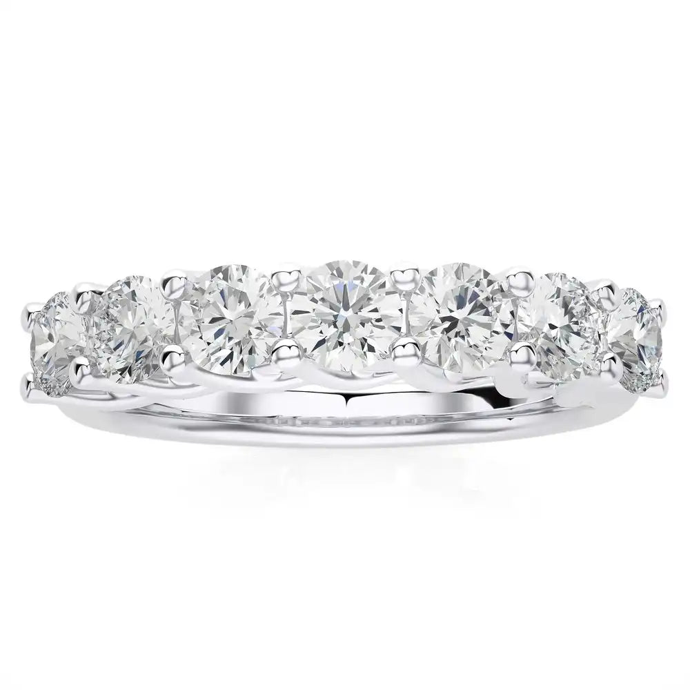 1 CTW 7 Diamond Half Eternity Band