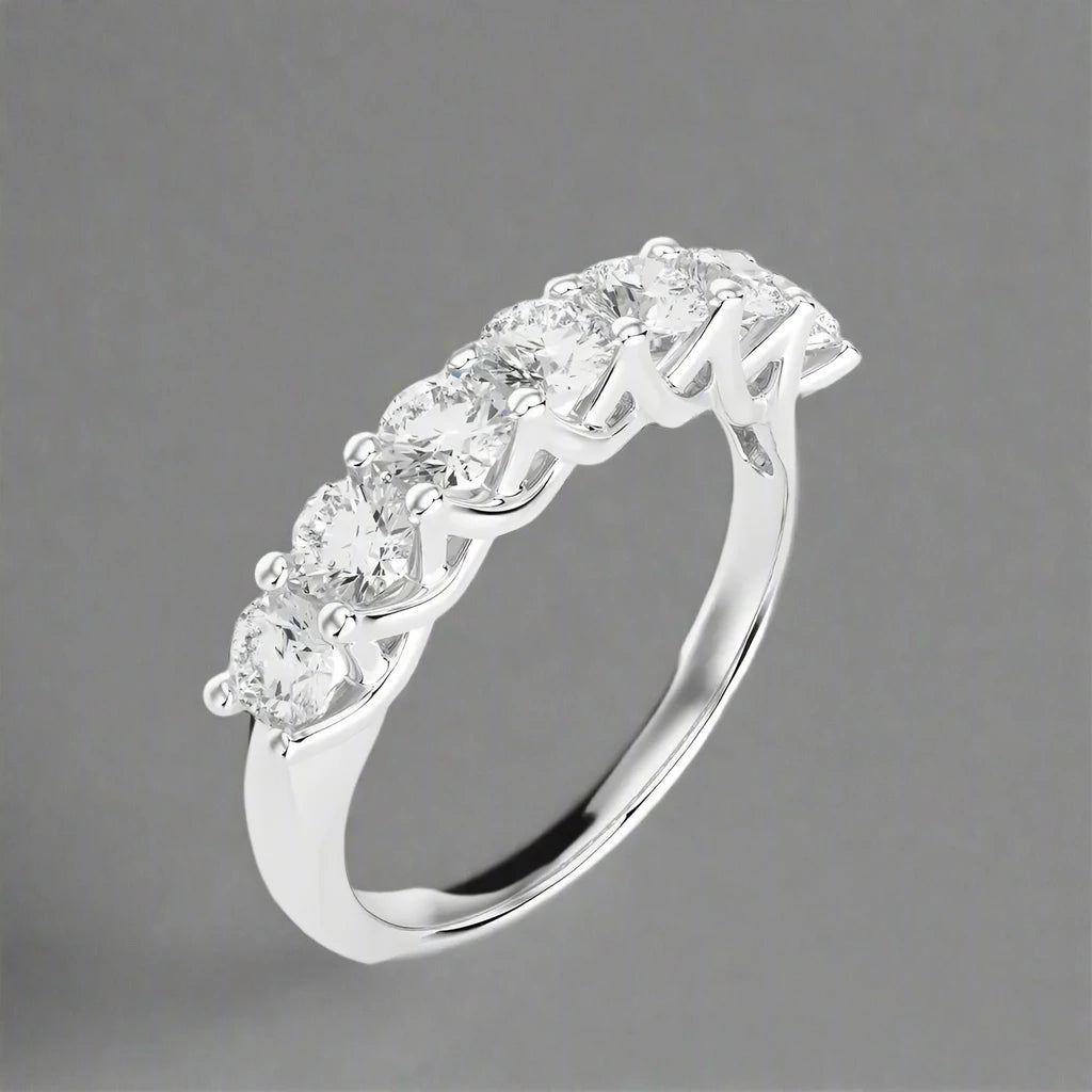 1 CTW 7 Diamond Half Eternity Band