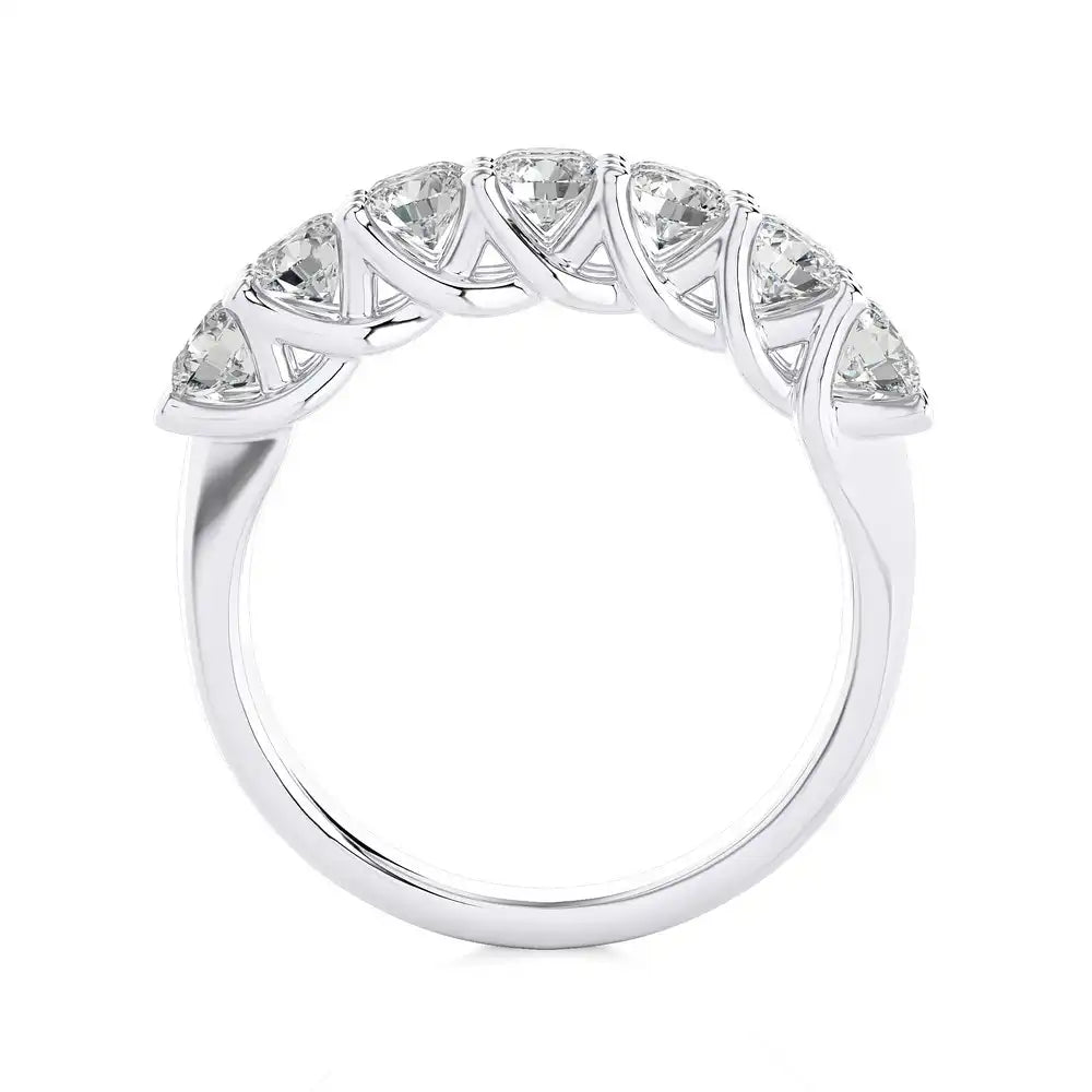 1 CTW 7 Diamond Half Eternity Band